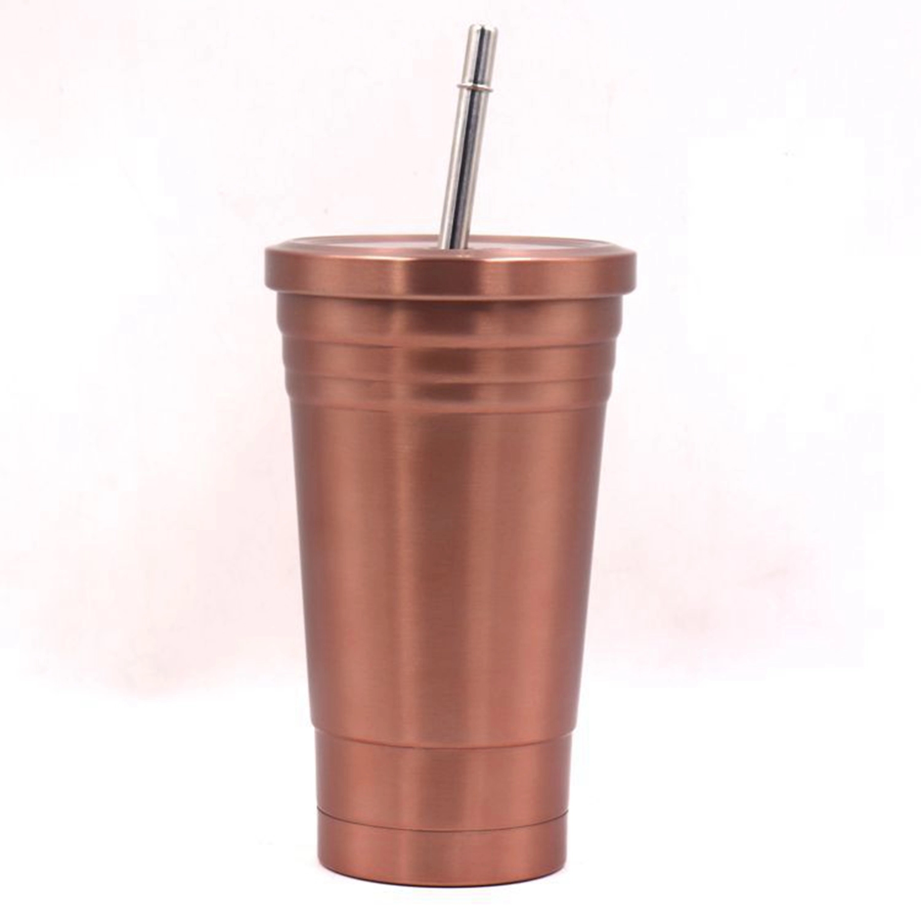 17 oz Stainless Steel Tumbler with Straw 9
