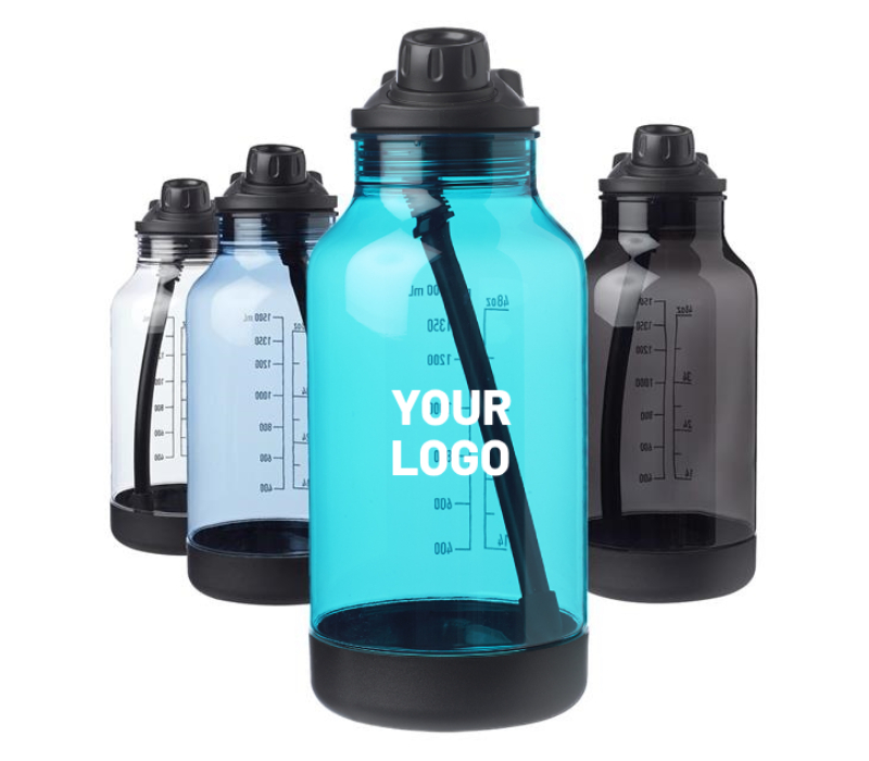 Sports Water Bottle with Straw & Capacity Marking, 64 oz. 4