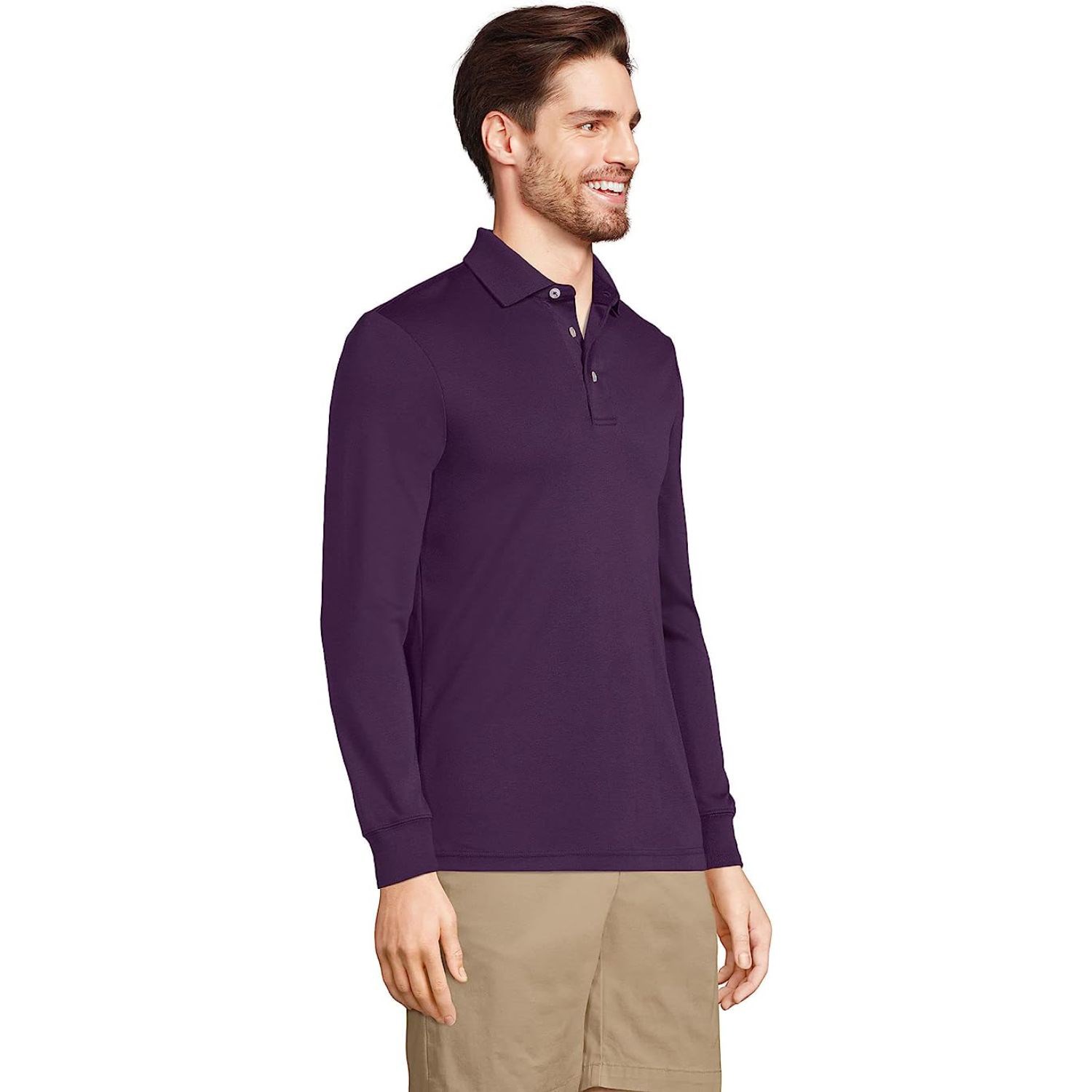 REPREVE® - Men's rPET Polyester Long Sleeve Polo 5