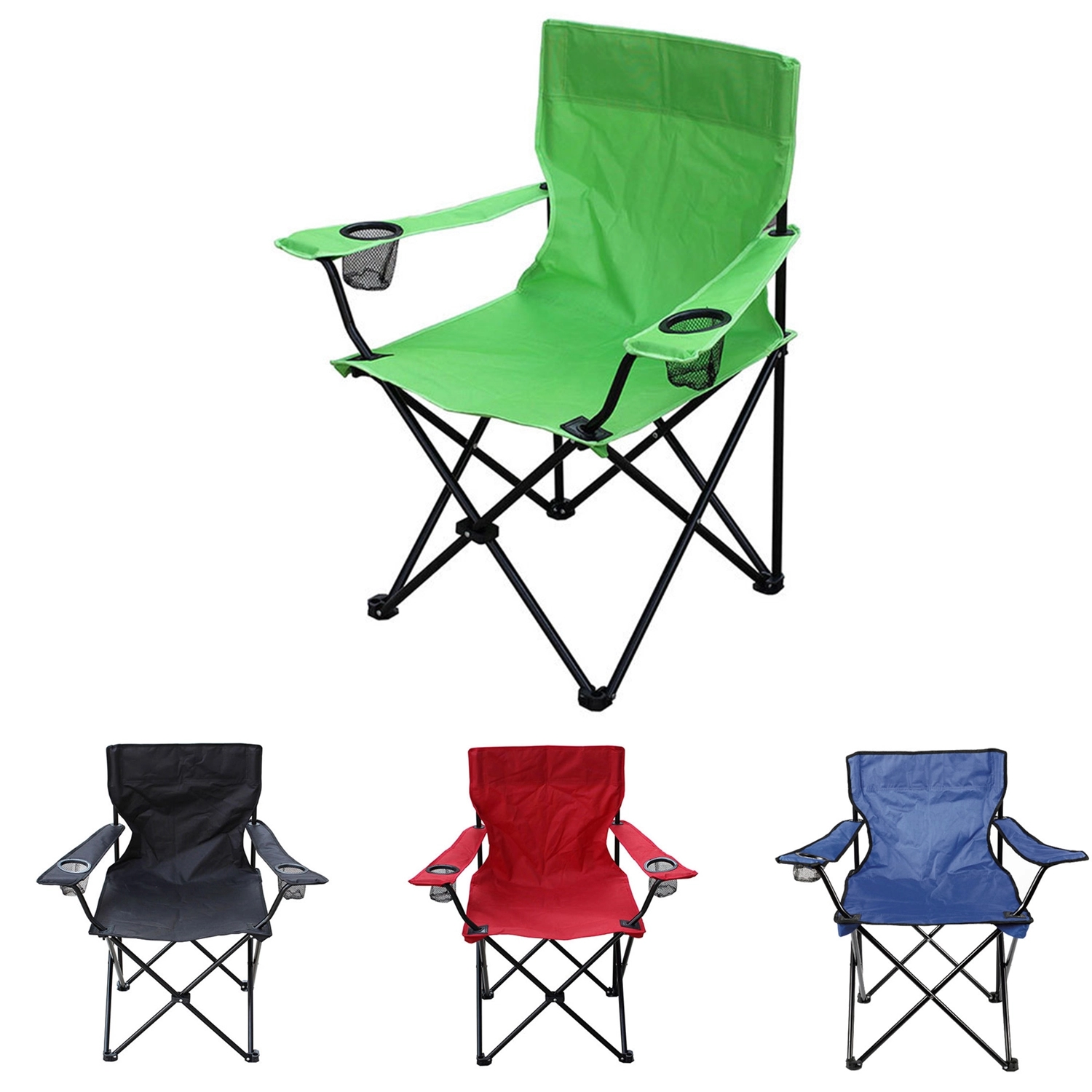 Folding Chair With Double Cup Holder 2