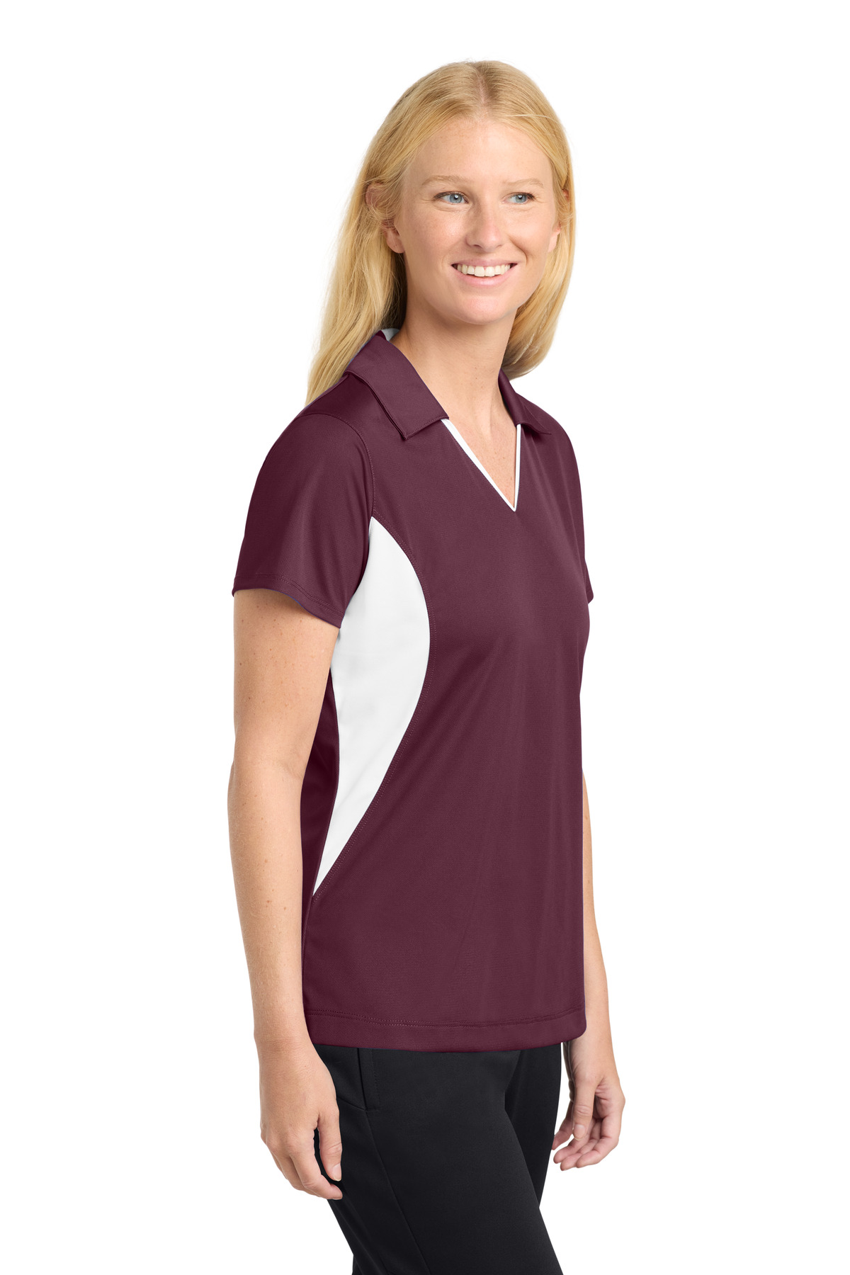 Sport-Tek Women's Side Blocked Micropique Sport-Wick Polo. LST655 42