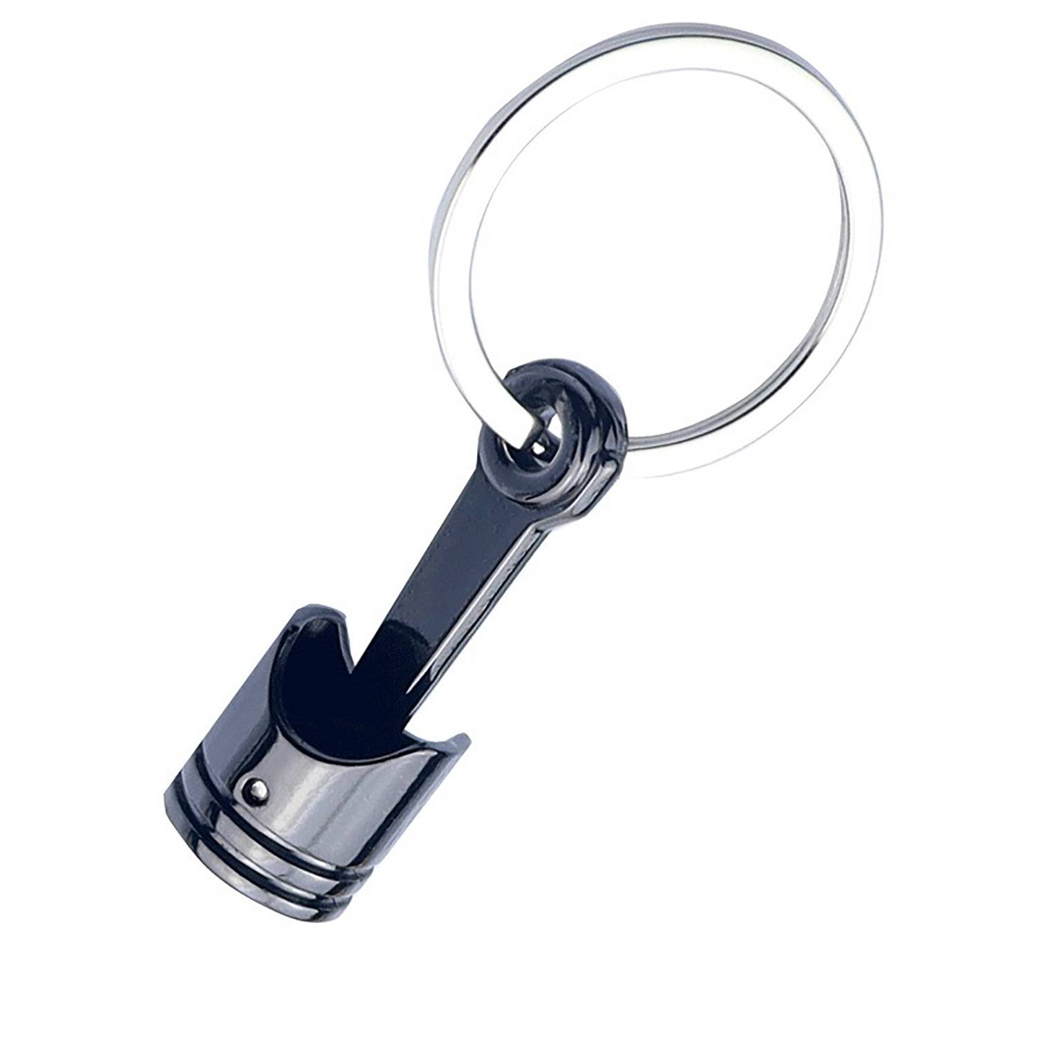 Turbo Engine Piston Design Metal Keychain 3