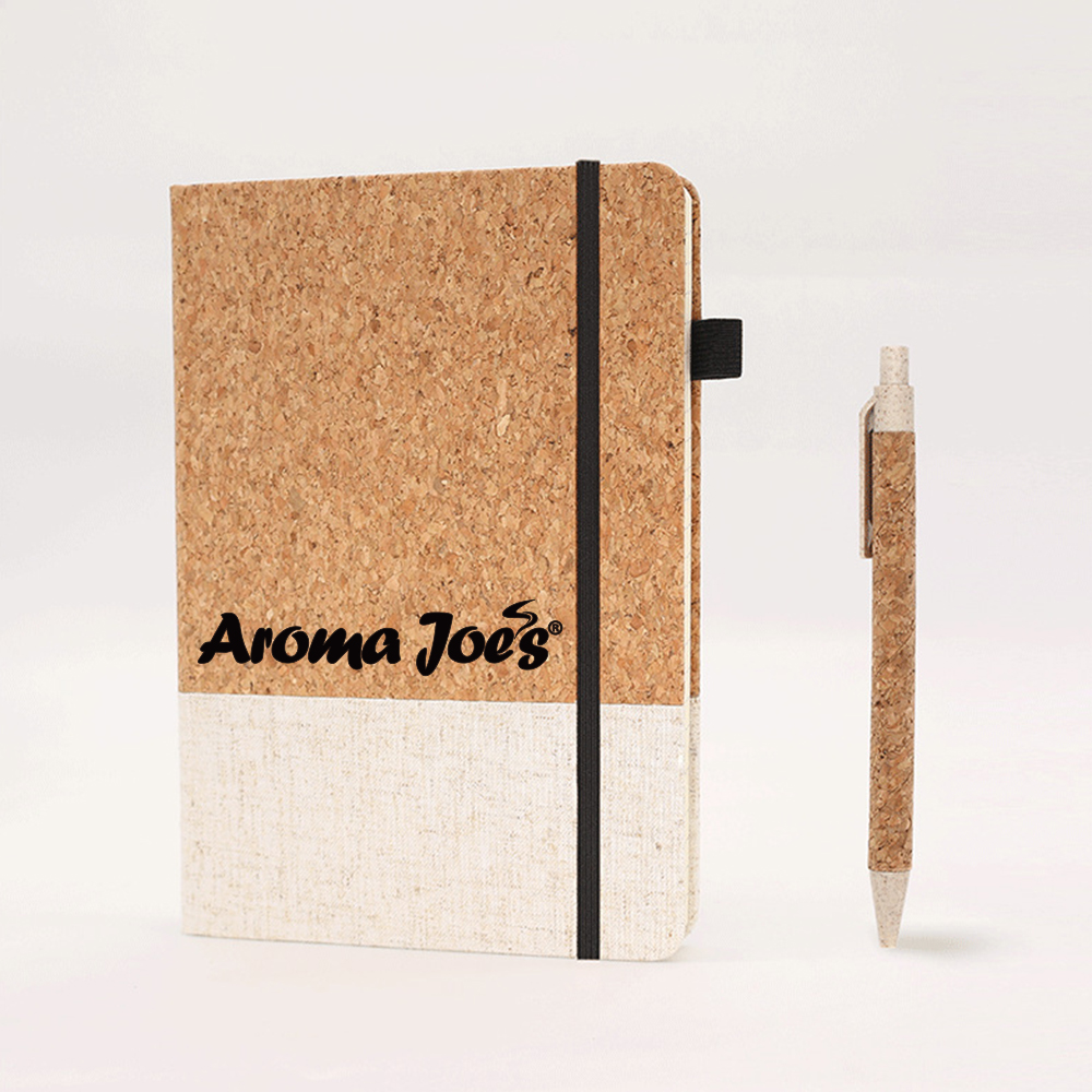 A5 Cork PU Spliced Notebook Wholesale Business Office Notebook Set 3