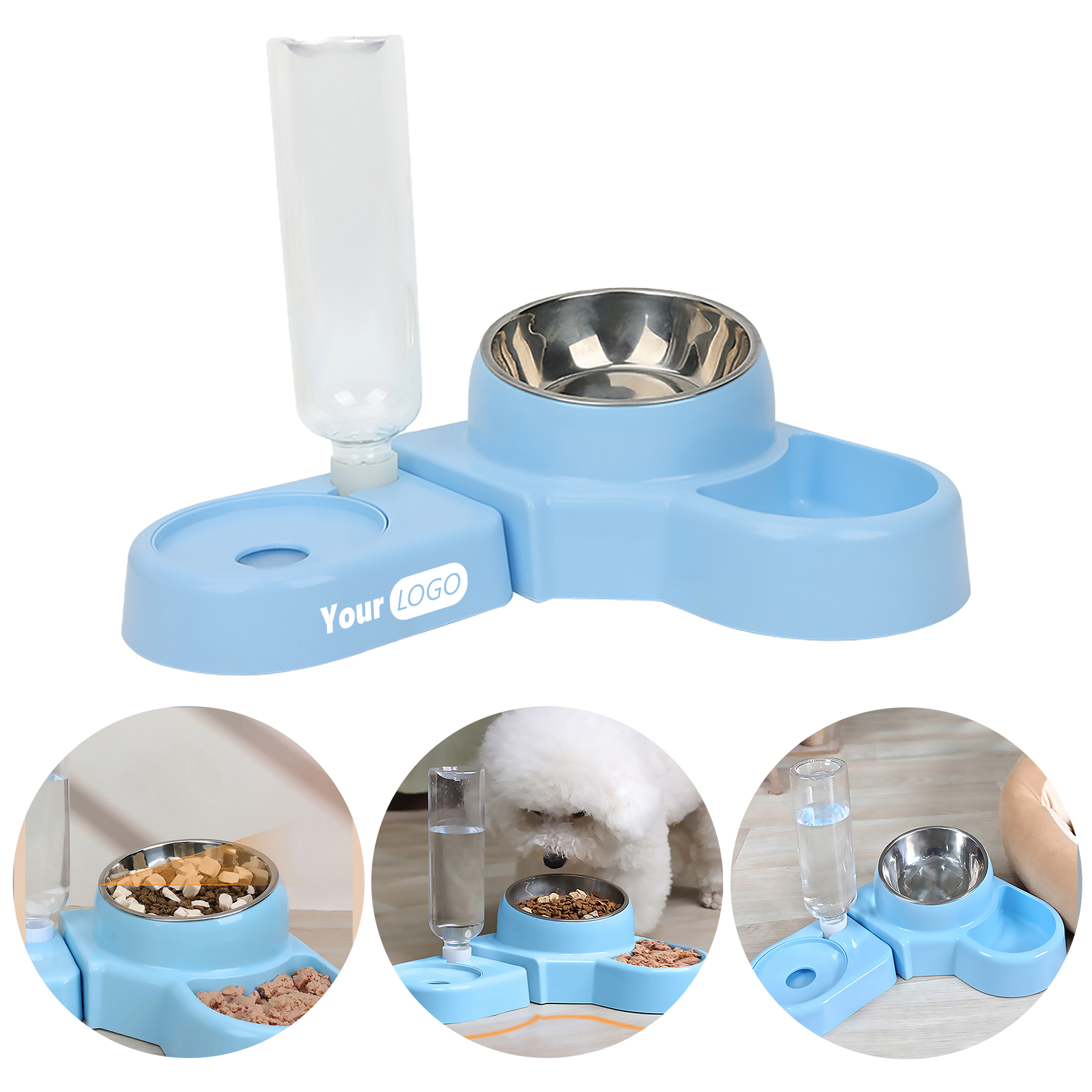 Plastic 2-In-1 Drinking And Feeding Basin 5
