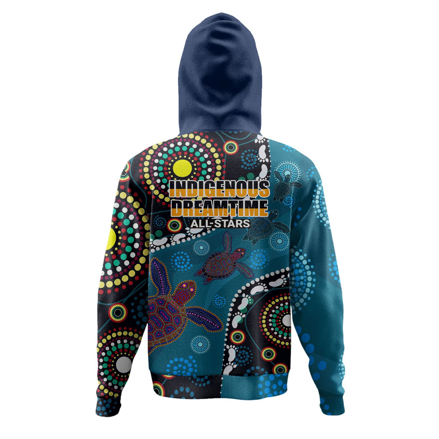 100% Cotton Full Color Reactive Digital Print Men's Pullover Hoodie w/ Pocket - 7.4 oz 2
