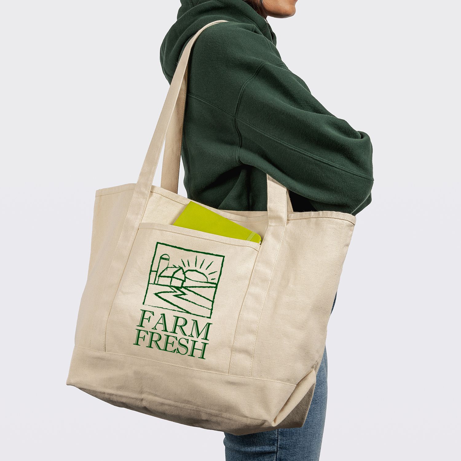 SARATOGA FULL COLOR RECYCLED COTTON TOTE 10 OZ