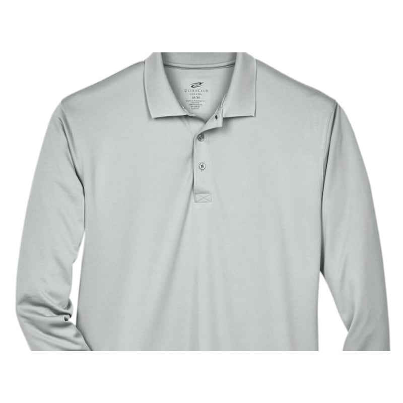 UltraClub Adult Cool & Dry Sport Long-Sleeve Polo 19