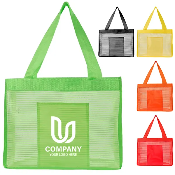 Sheer Striped Tote Bag 1