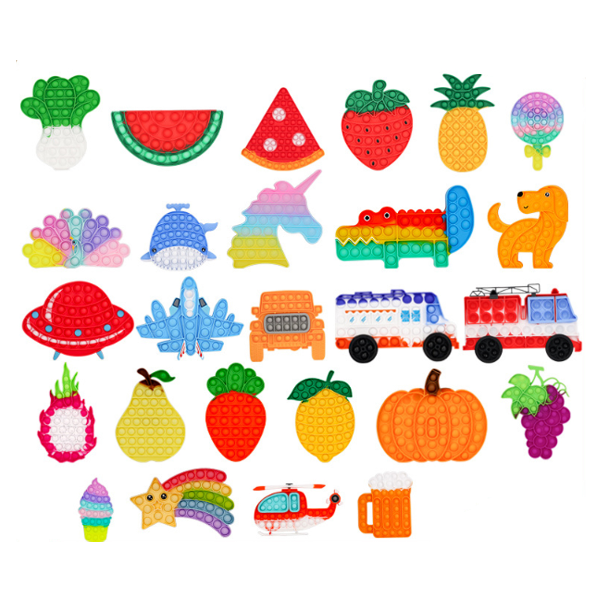Assorted Shape Pop Bubble Fidget Sensory Toys 3