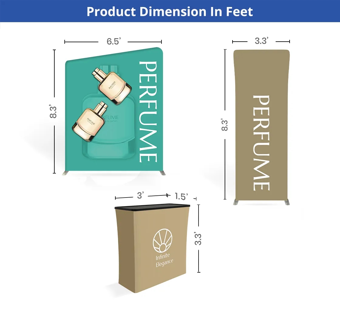 20ft Inline Trade Show Booth - Curved Backwall 4