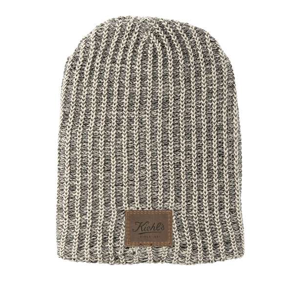 Haberdasher Knit Beanie with Leather Patch 5