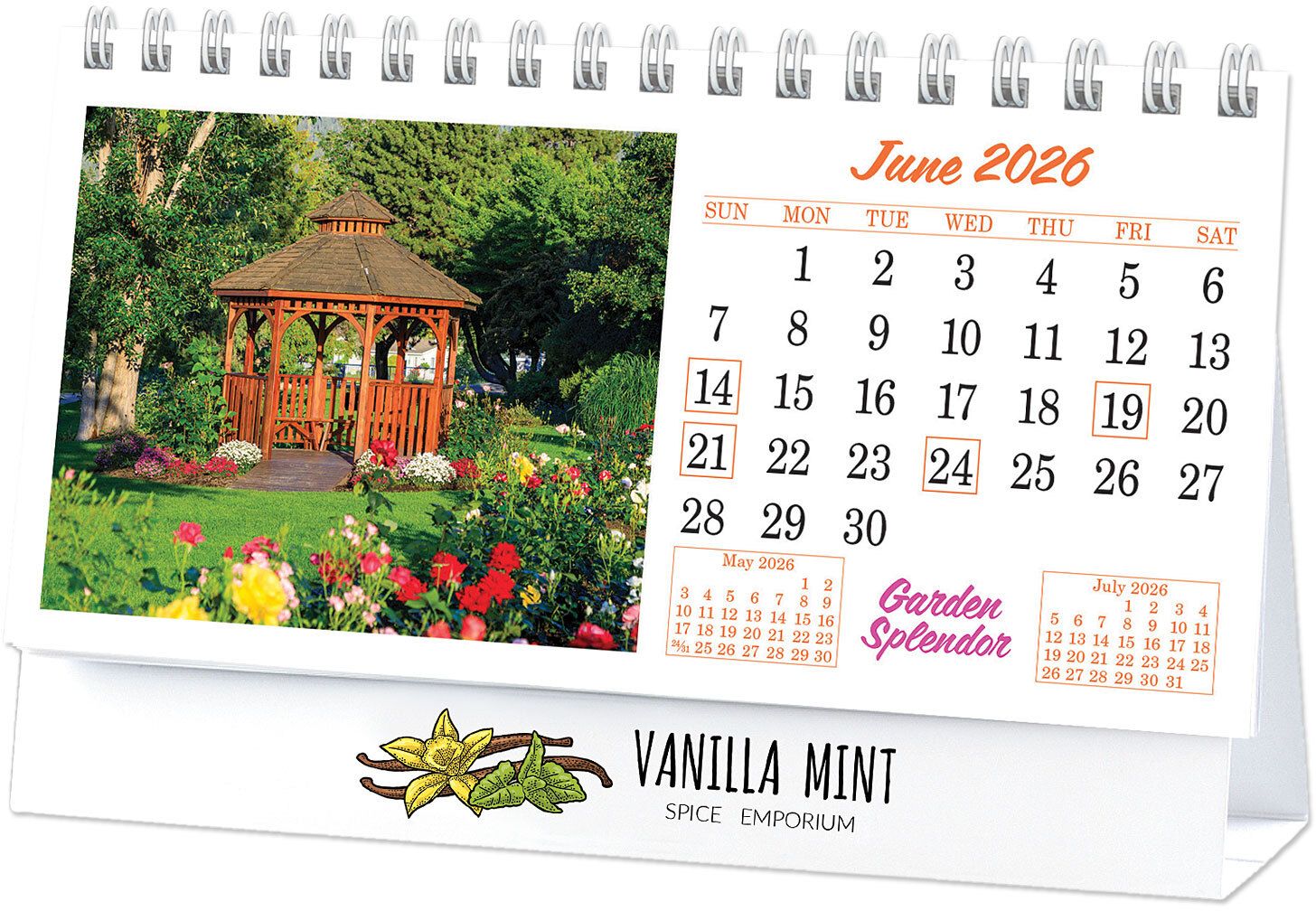 FULL COLOR GARDEN SPLENDOR DESK CALENDAR 13