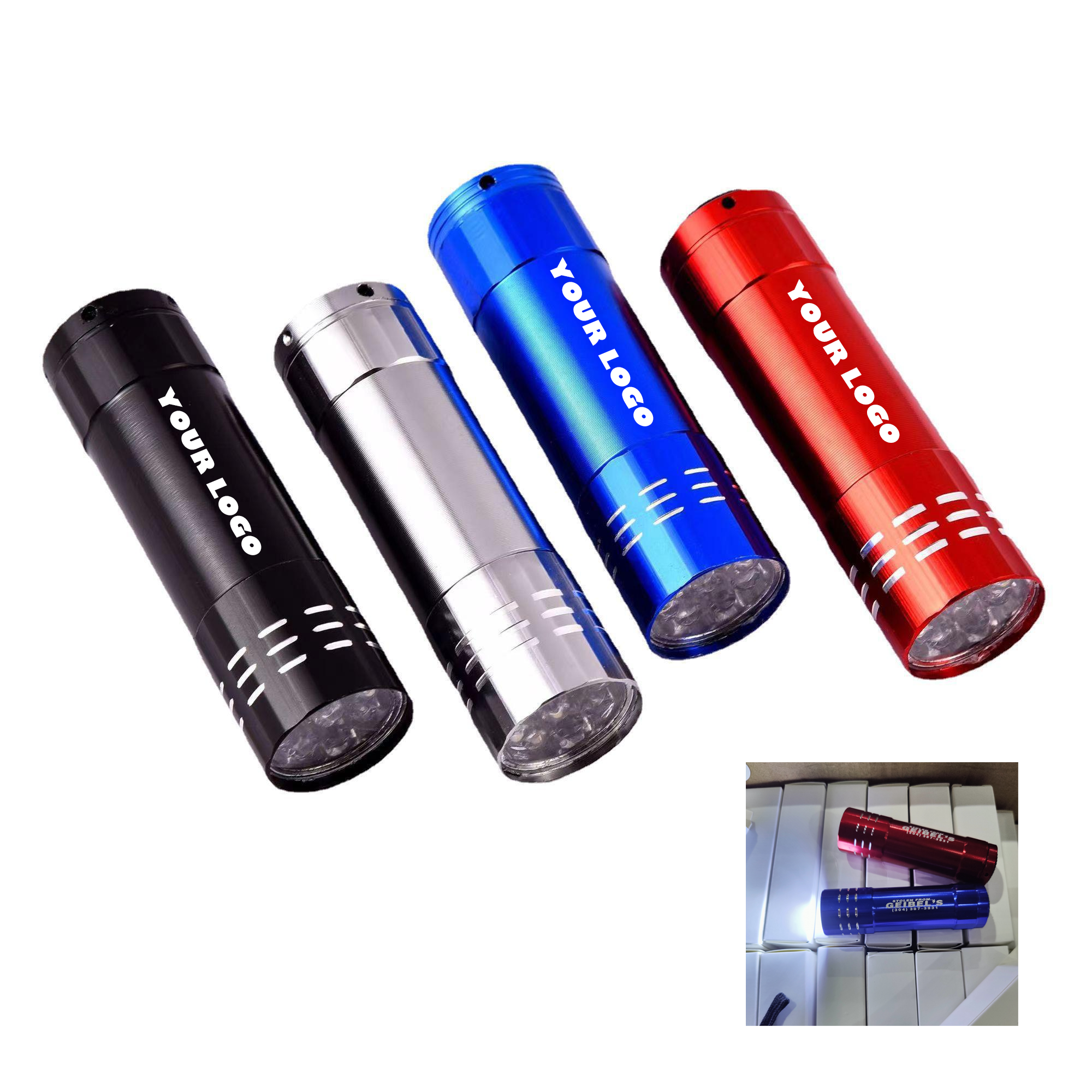 Aluminum 9 LED flashlight 3