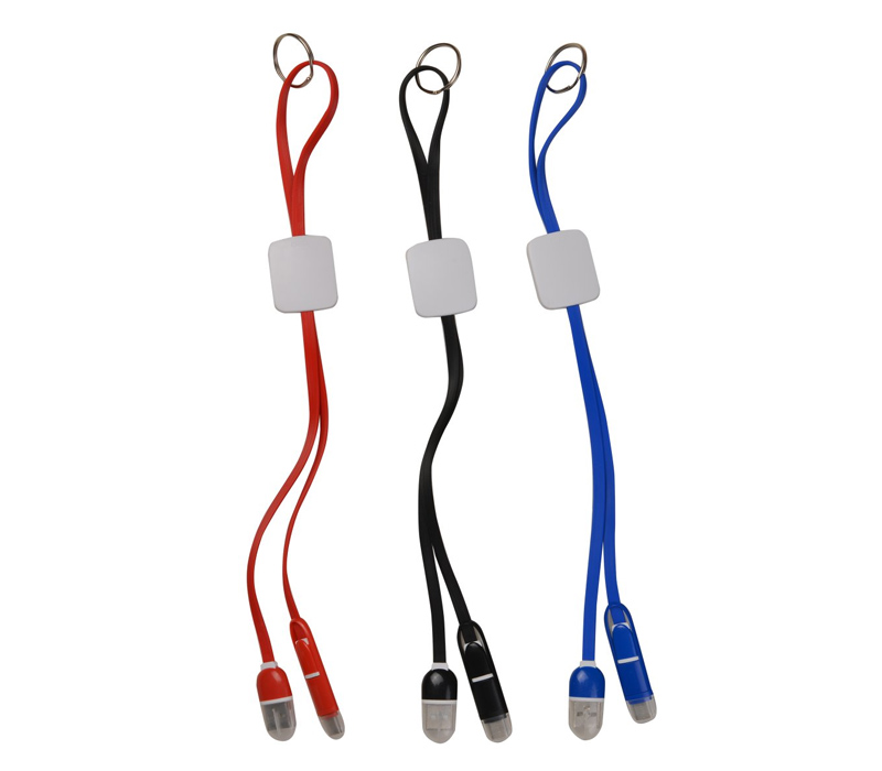 3-in-1 Charging Cable with Keyring 6