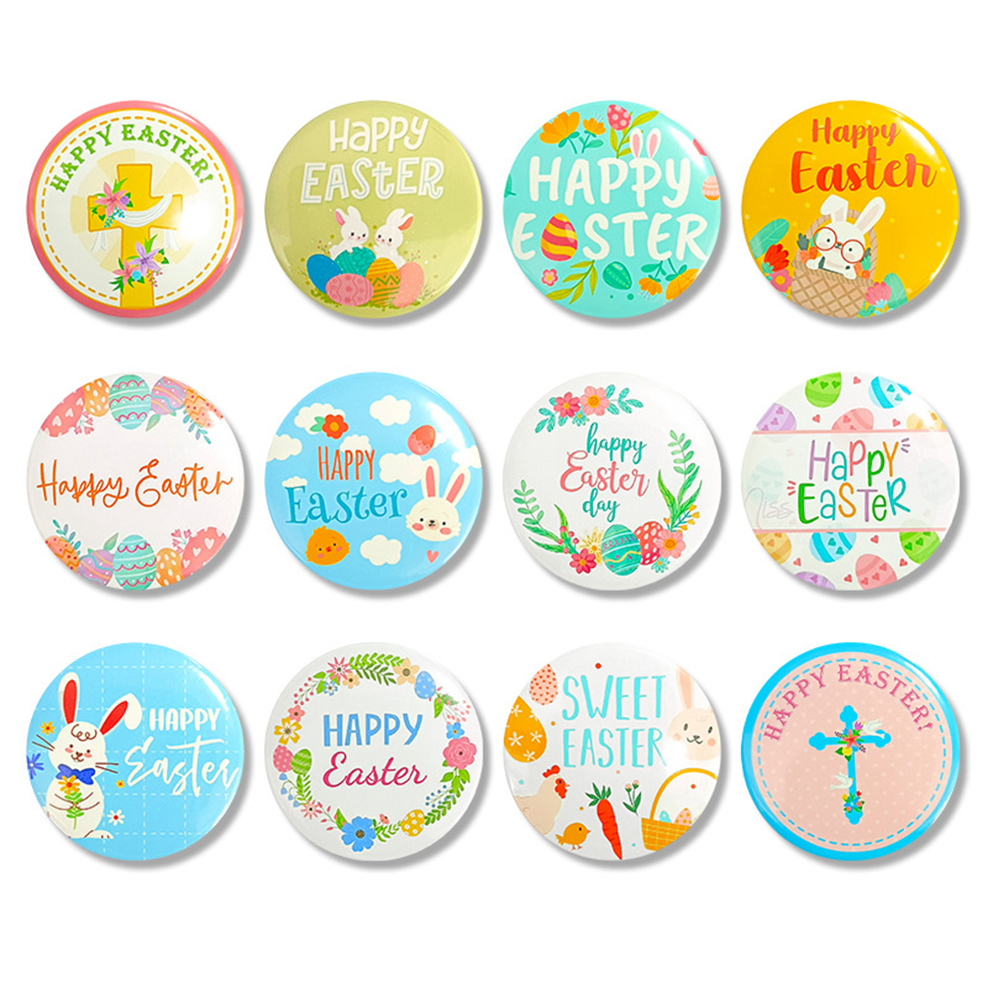 July 4th Festival Round Button Badge 2