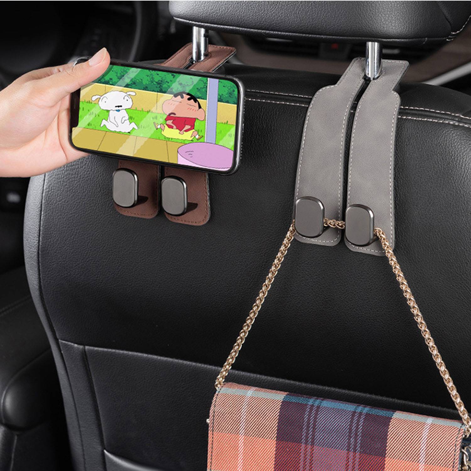 Double Storage Car Seat Back Hook 4