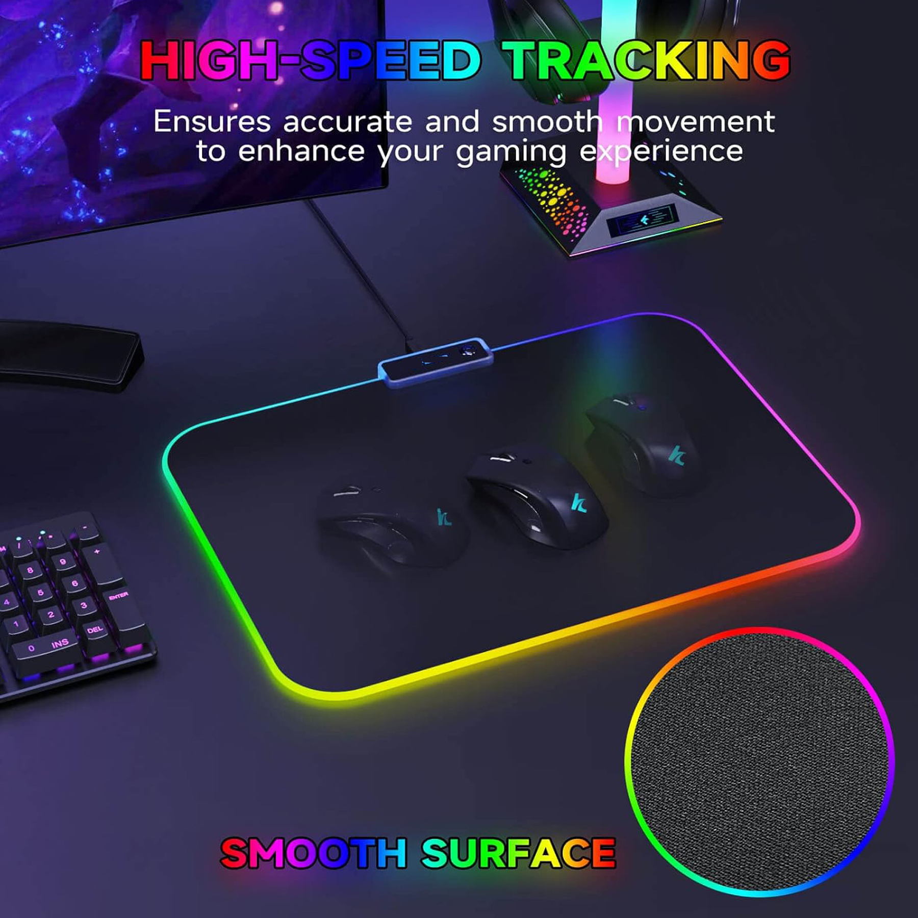 RGB LED Gaming Mouse Pad 4