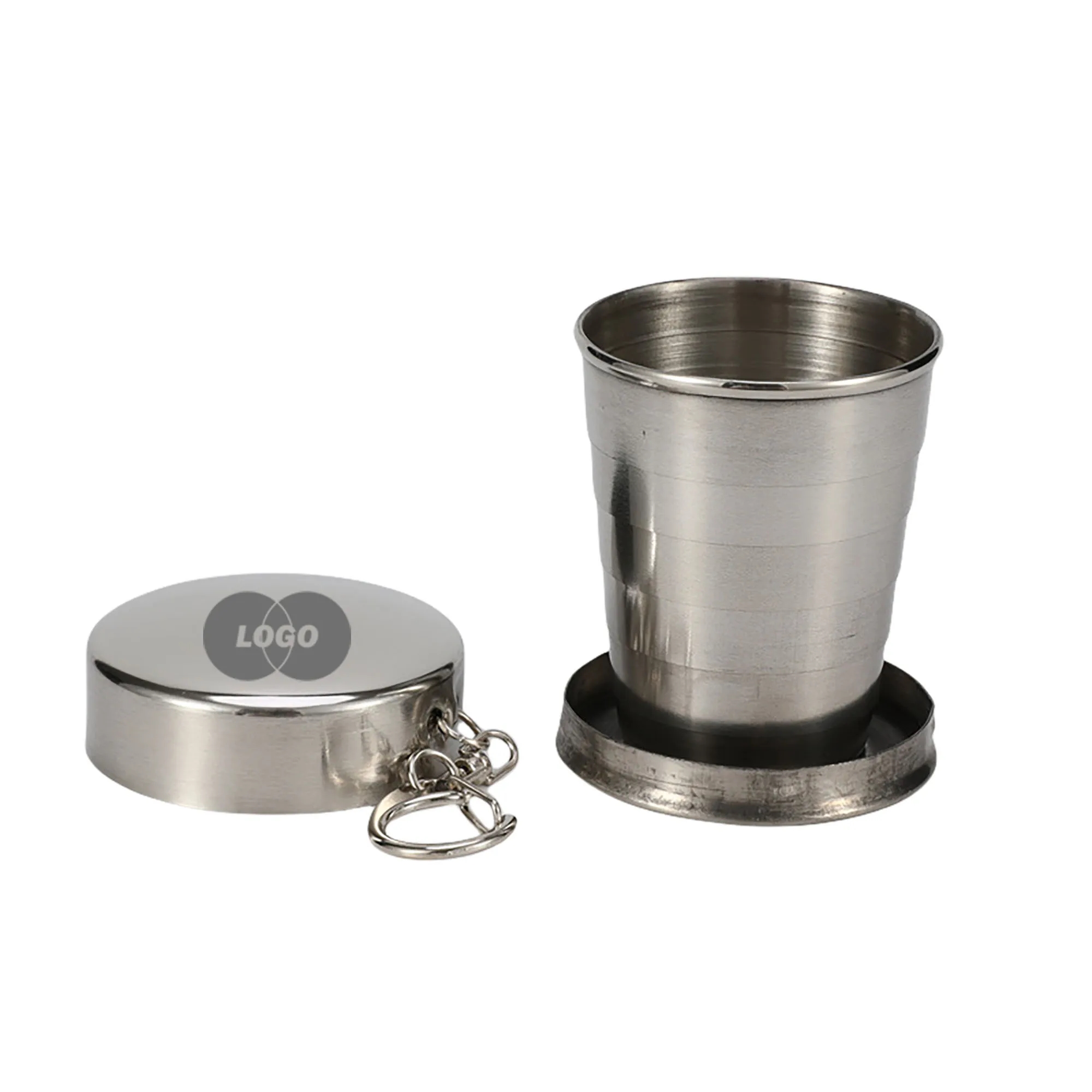 2.5oz Telescopic Stainless Steel Portable Collapsible Cup 2