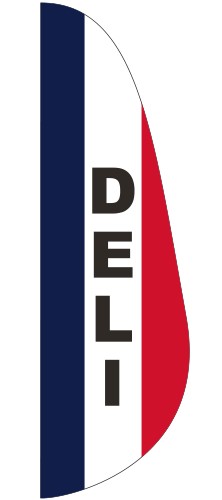 "DELI" 3' x 10' Message Feather Flag 1