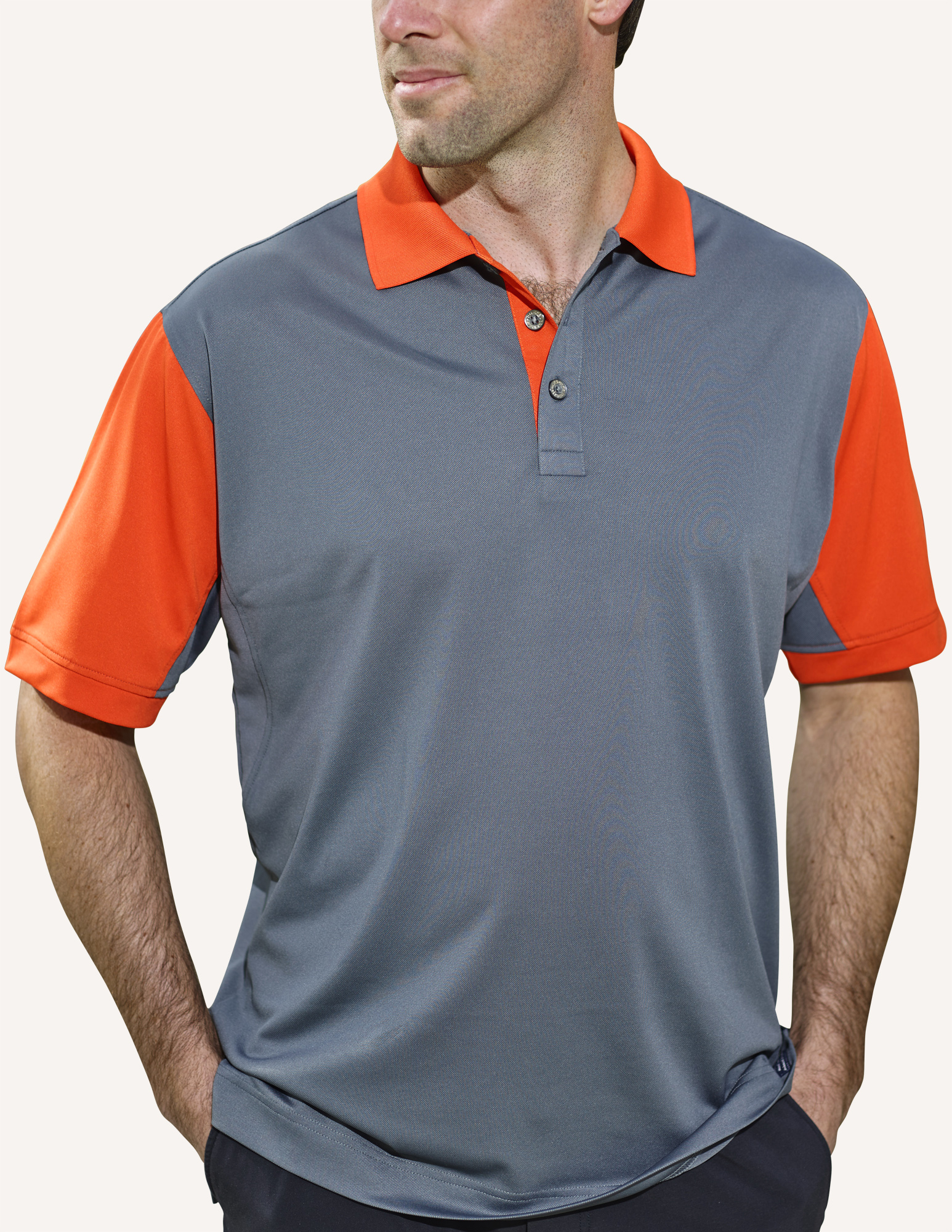 Men's Corvette Recharged Hybrid Interlock Color block Polo Shirt 5
