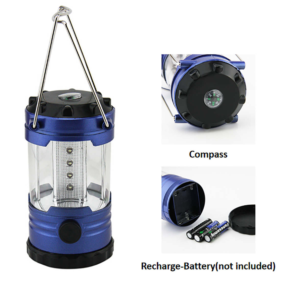 12LED Camping Lantern Lamp Battery Recharge 2