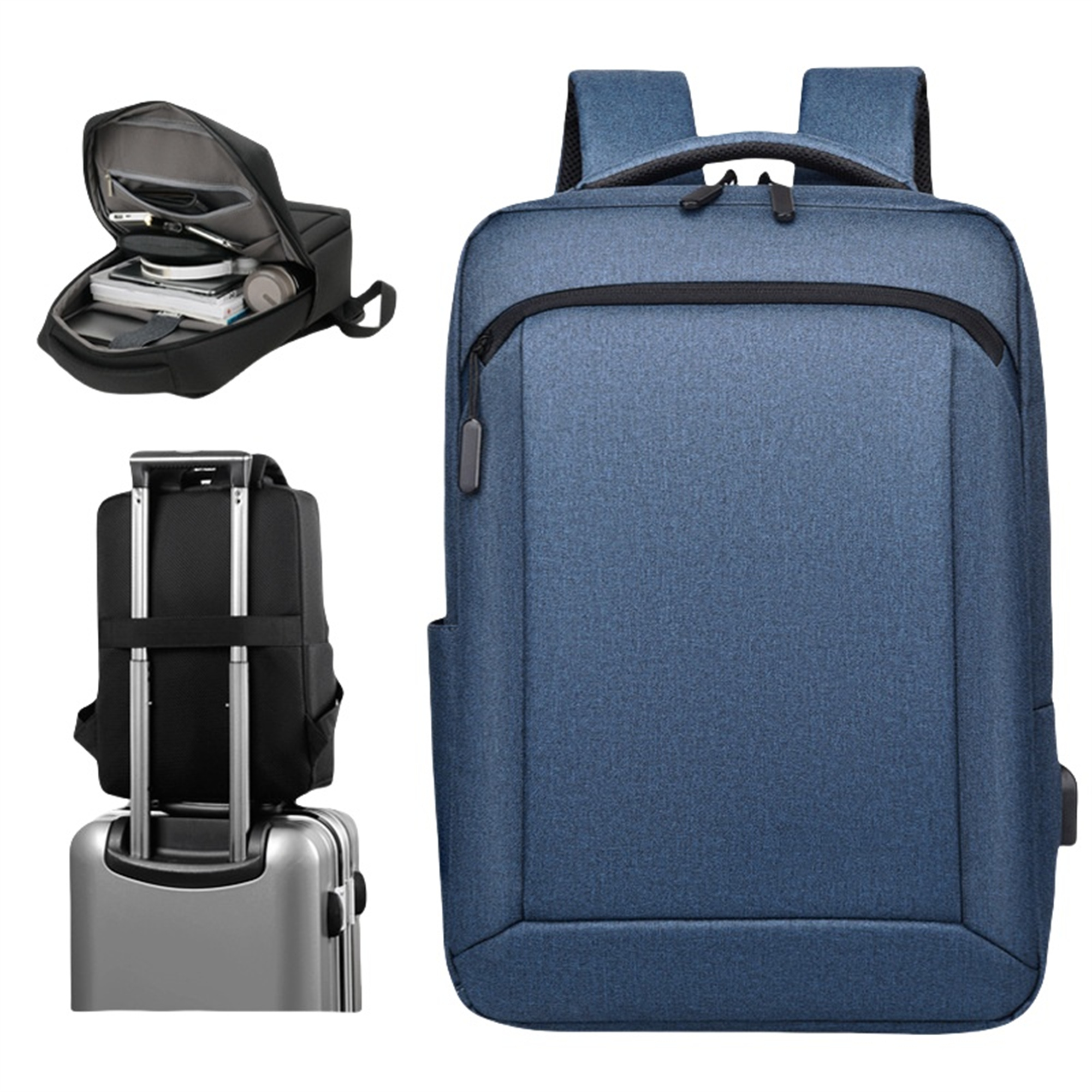 15.6" Ultimate Travel Everyday Laptop Backpack in Heather Grey 8