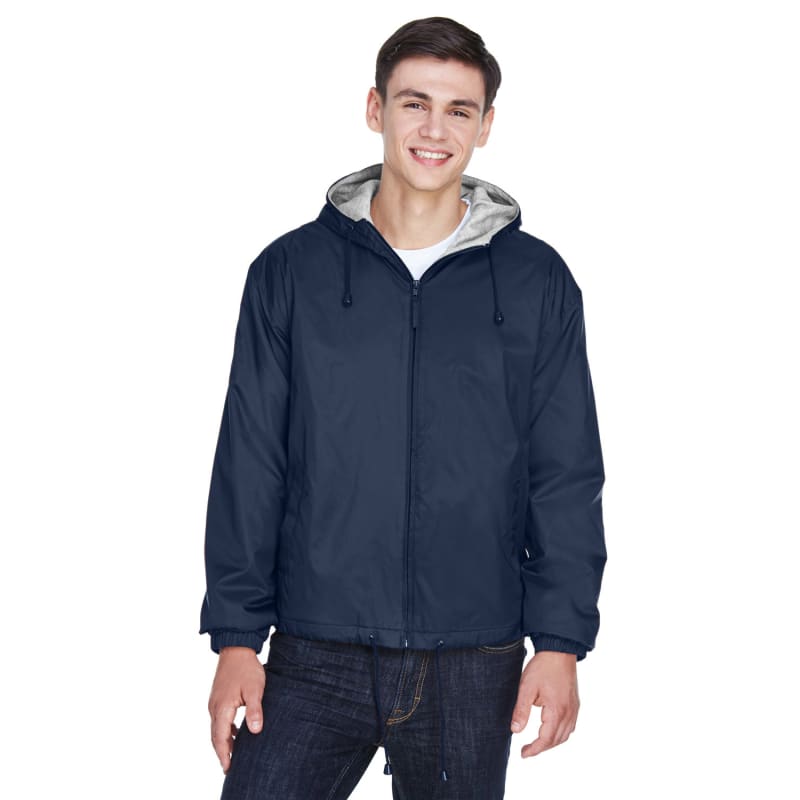 UltraClub Adult Fleece-Lined Hooded Jacket 5