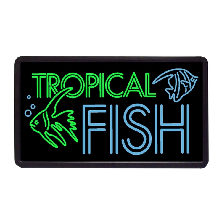 Tropical Fish 13" x 24" Simulated Neon Sign 1