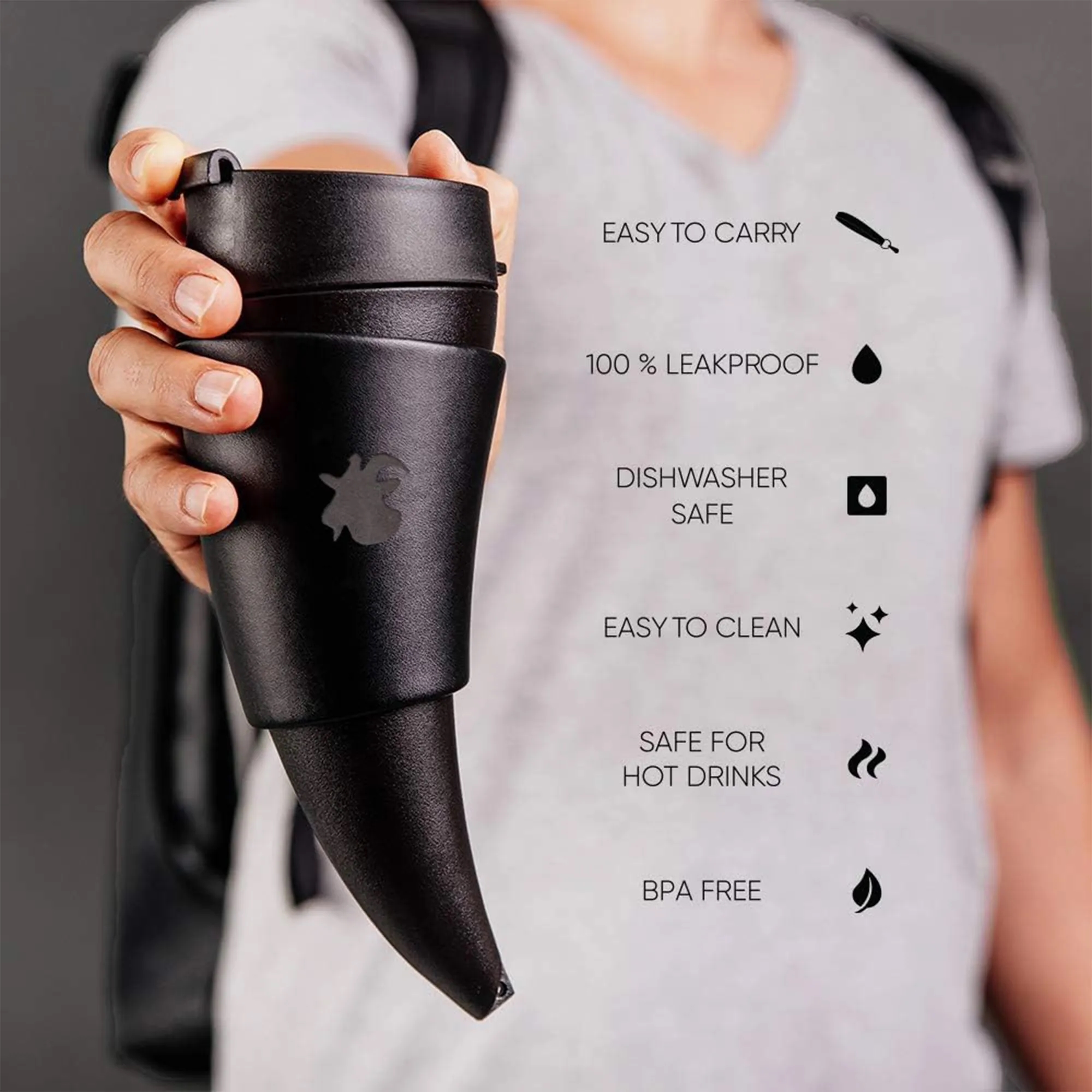 Insulated Stainless Steel Horn Cup 11oz 2