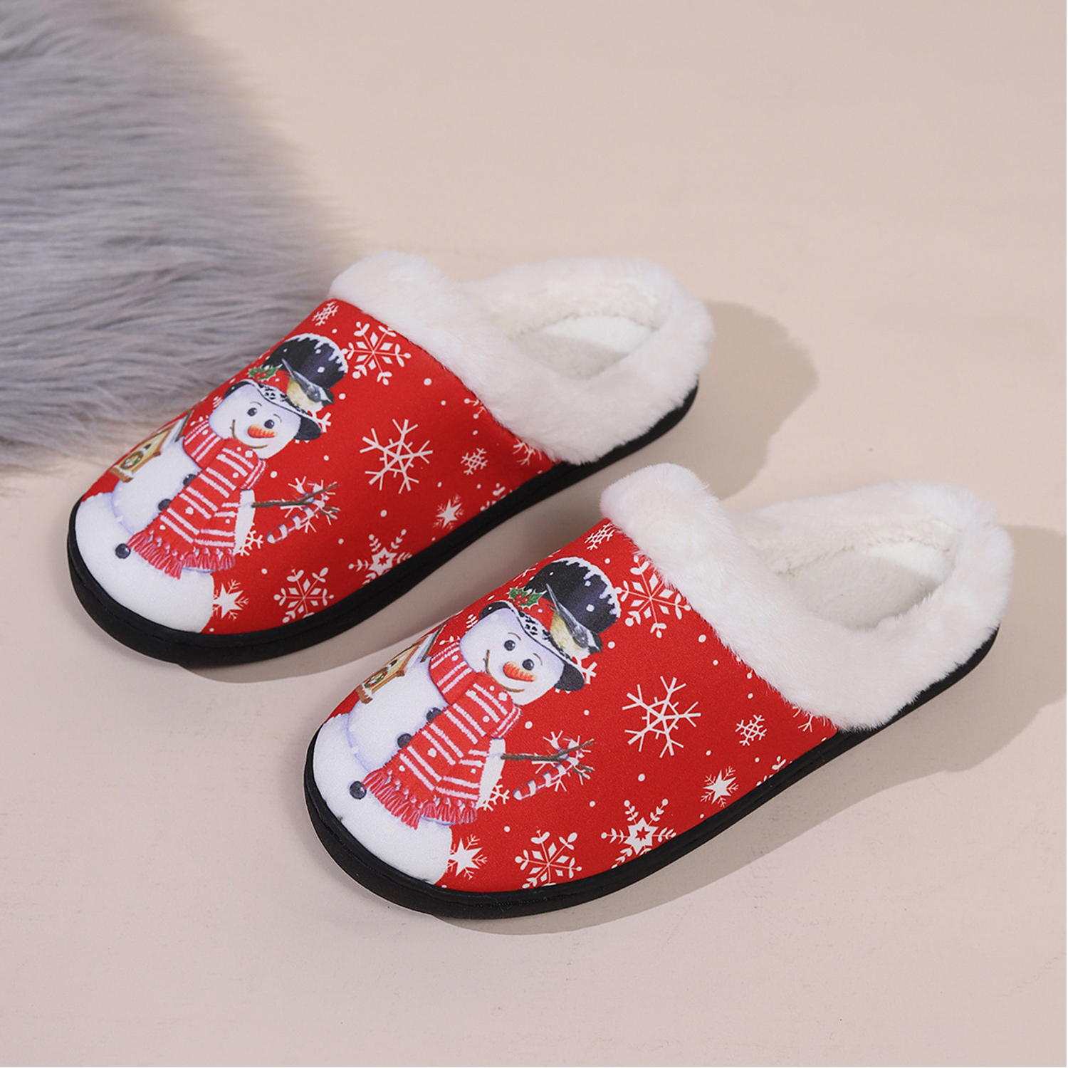 Cute Christmas cotton shoes 5