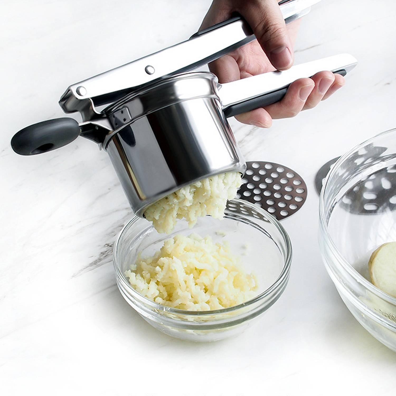 Kitchen Tool Stainless Steel Potato Puree Press Masher 3