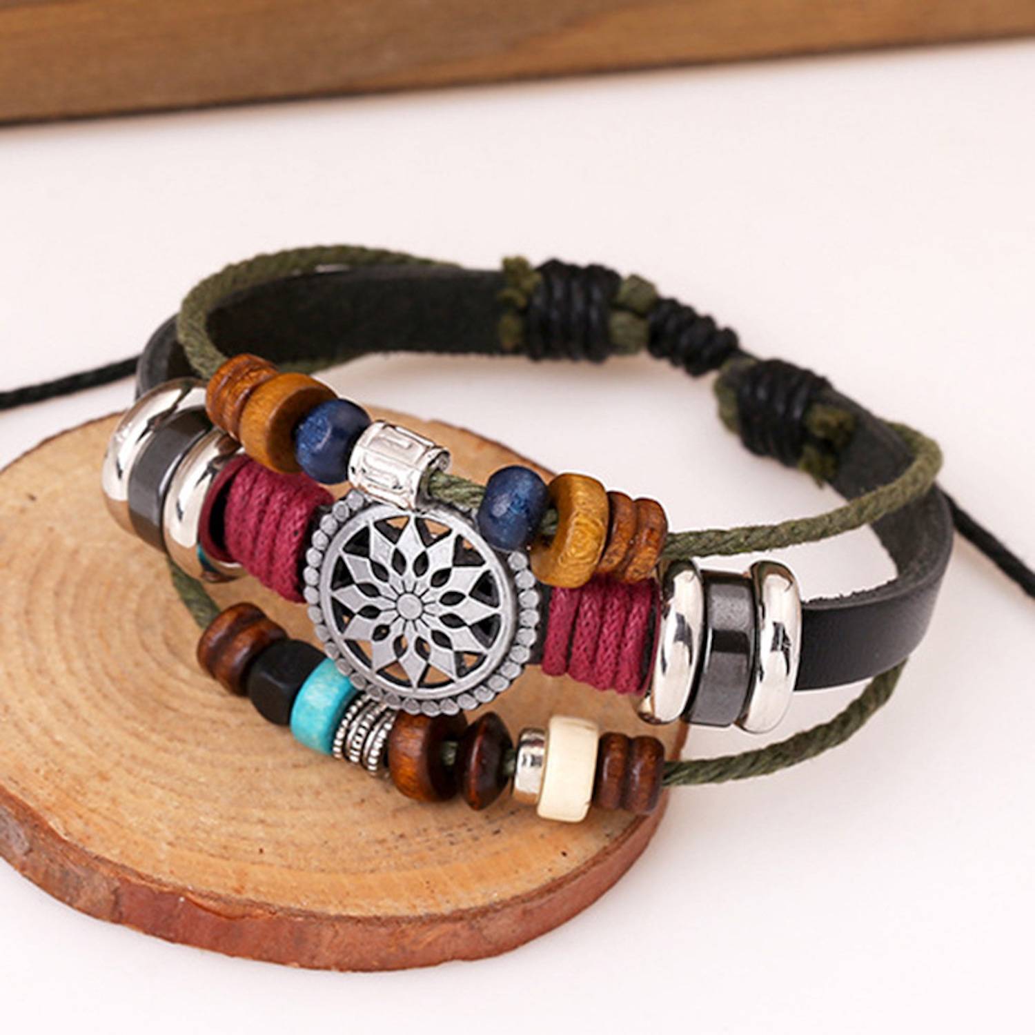 Women Bohemia Wind Beaded Multilayer Hand Woven Bracelet 5
