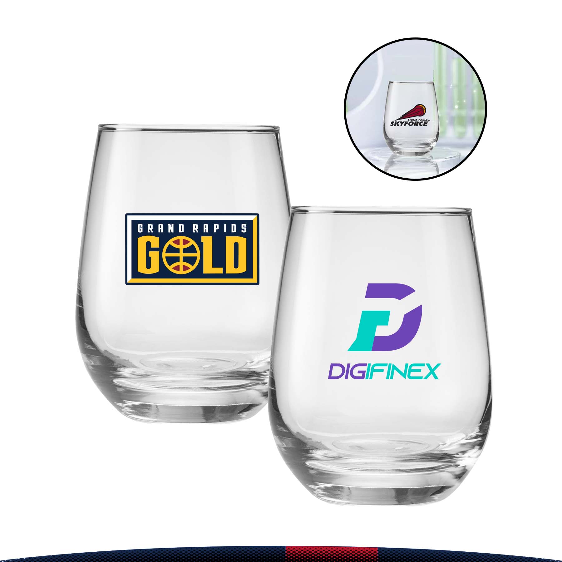 15.25 oz. Libbey High-Quality Stemless Wine Glasses 4