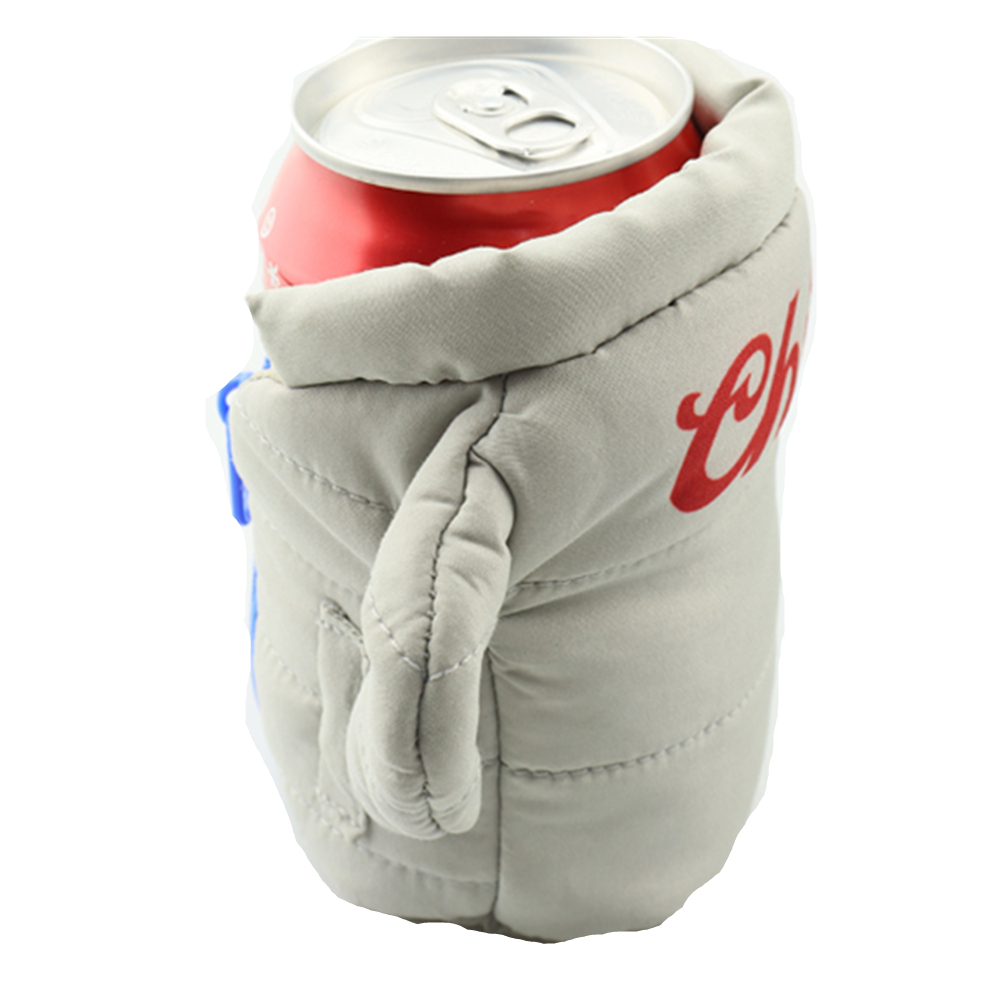 Neoprene Puffy Jacket Can Coolie, custom koozie with logo imprint 2