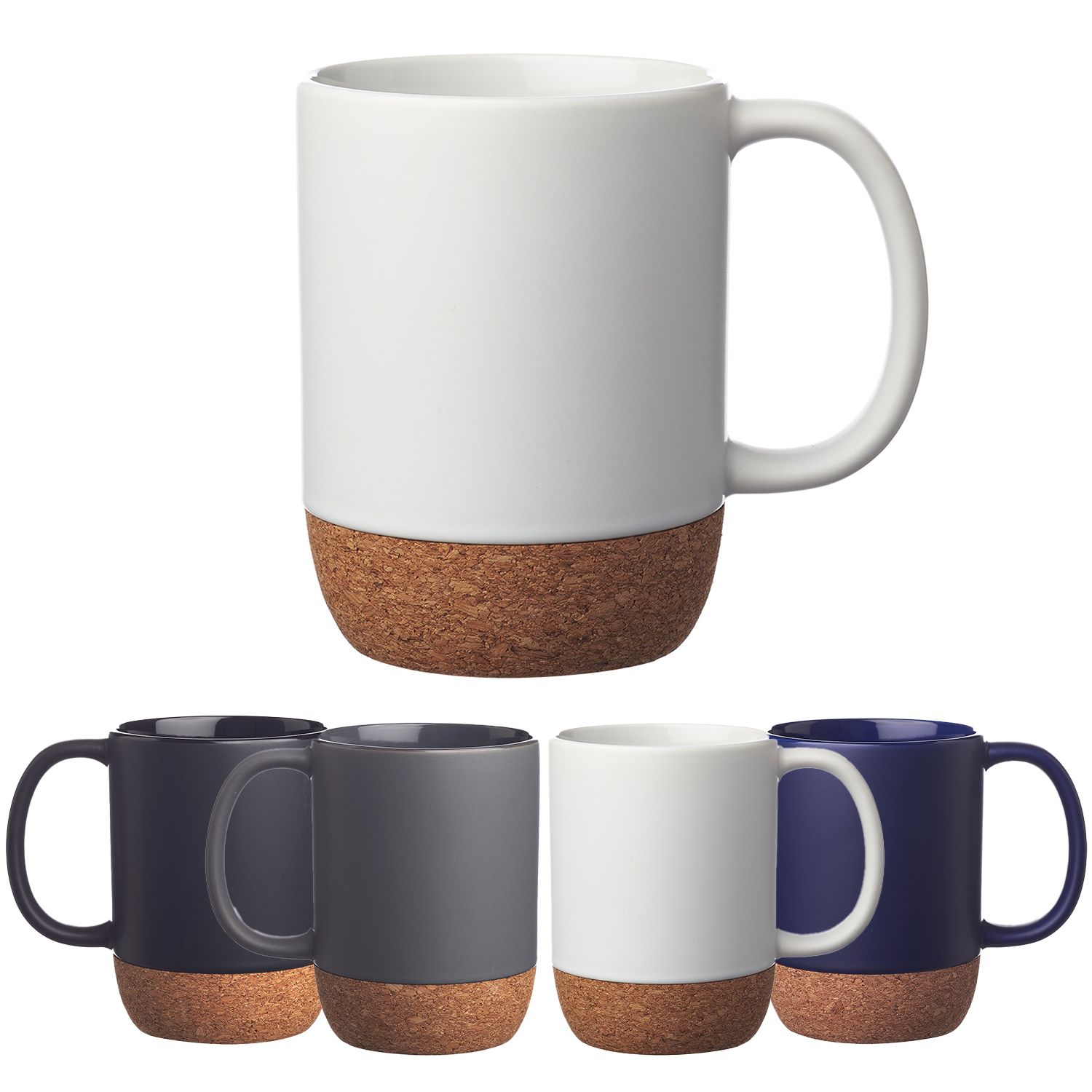 Matte Finish Cork Base Ceramic Mug, 15 oz. 2