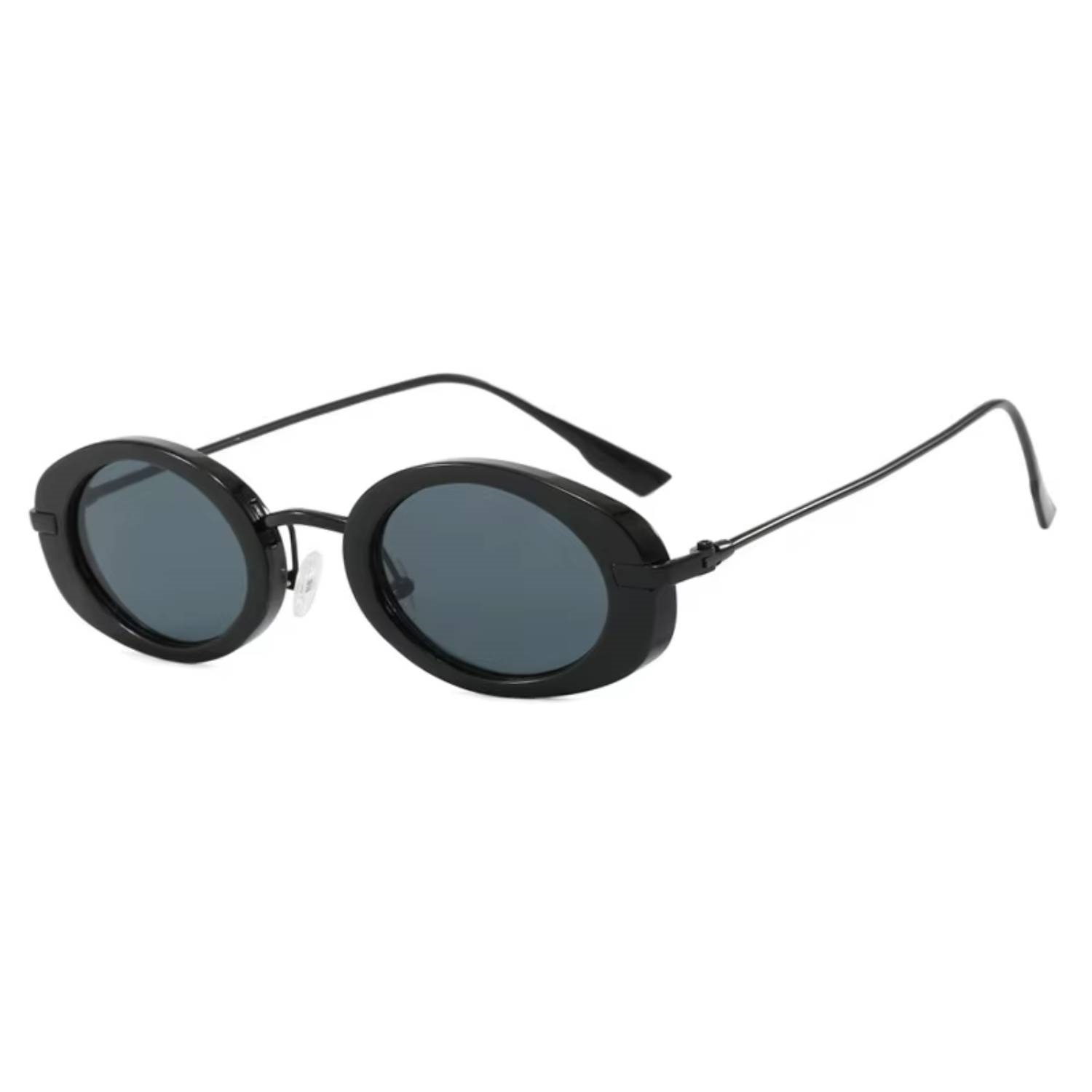 Unisex Oval Metal Temple Sunglasses 10