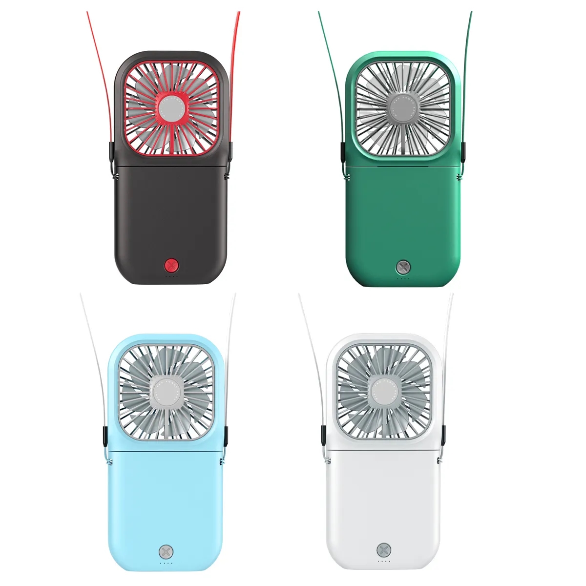 Portable Mini Fan Small Battery Powered Removable Neck Strap 2