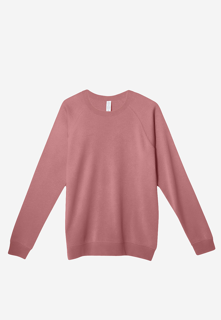 French Terry Raglan Crewneck, custom hoodie or sweatshirt with logo imprint 16