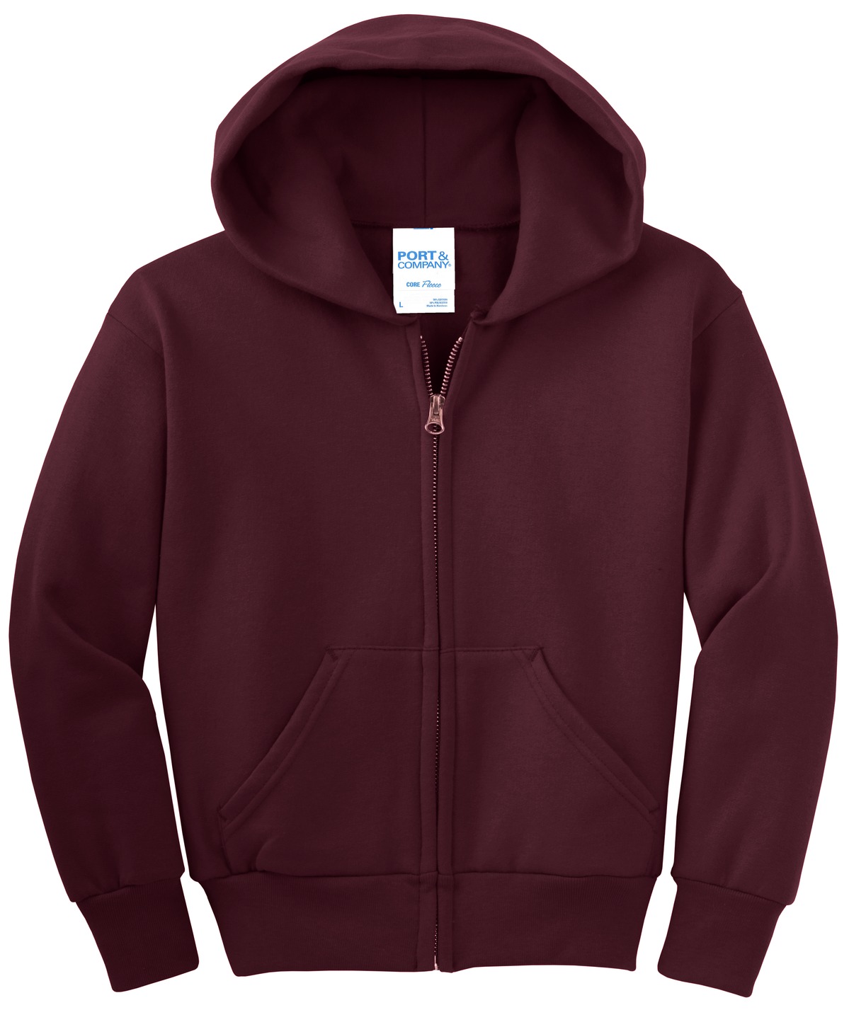 Port & Company® Youth Core Fleece Full-Zip Hooded Sweatshirt 70