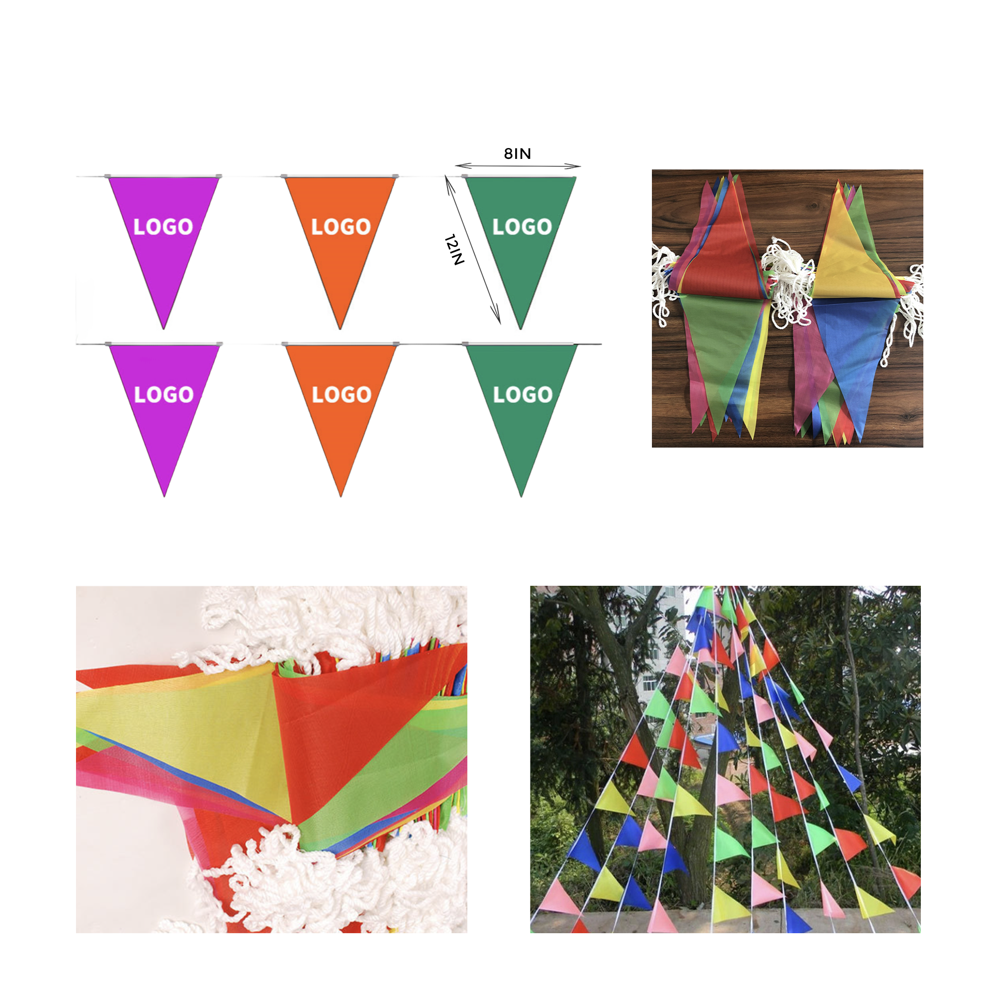 MOQ 10 PCS Versatile Full Color Advertising Pennant 1
