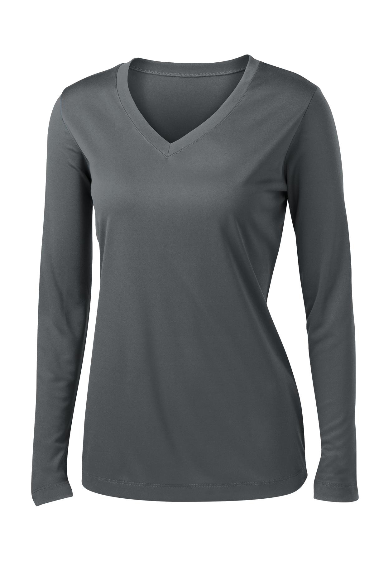 Sport-Tek Women's Long Sleeve PosiCharge Competitor V-Neck Tee. LST353LS 67