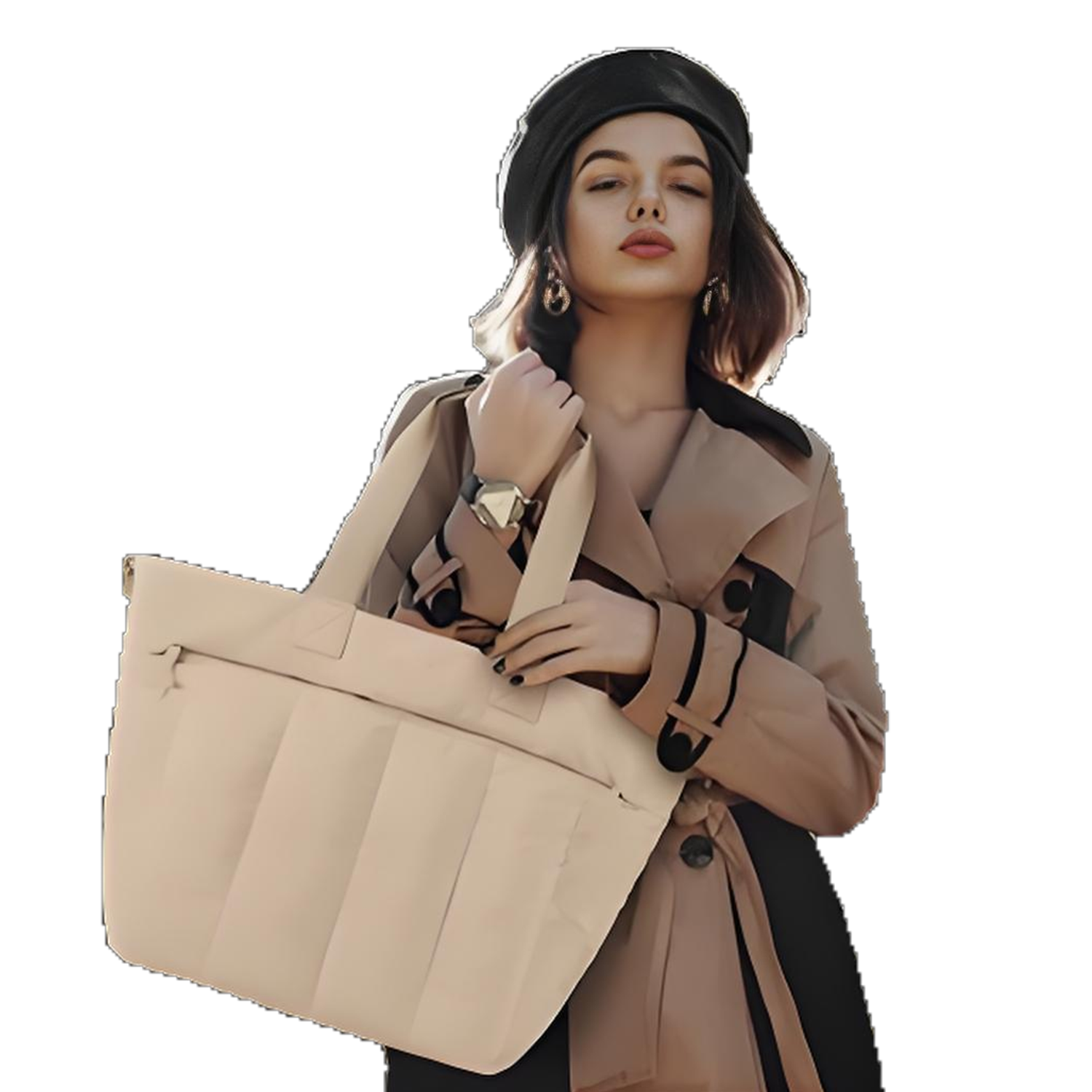 15.6-inch Zipper Tote bag with Laptop Compartment for Women 4