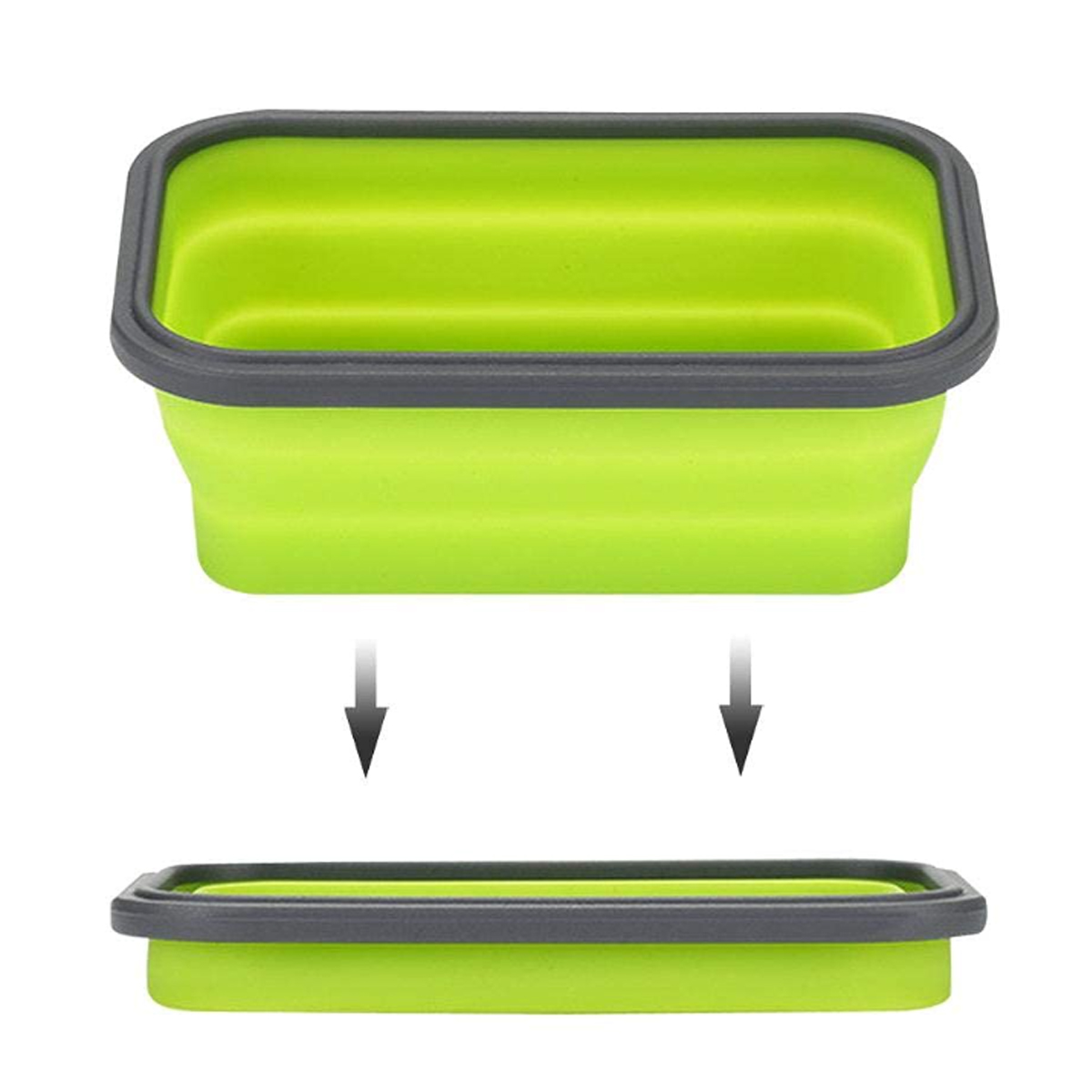 Foldable Silicone Lunch Box with Utensil Set 7