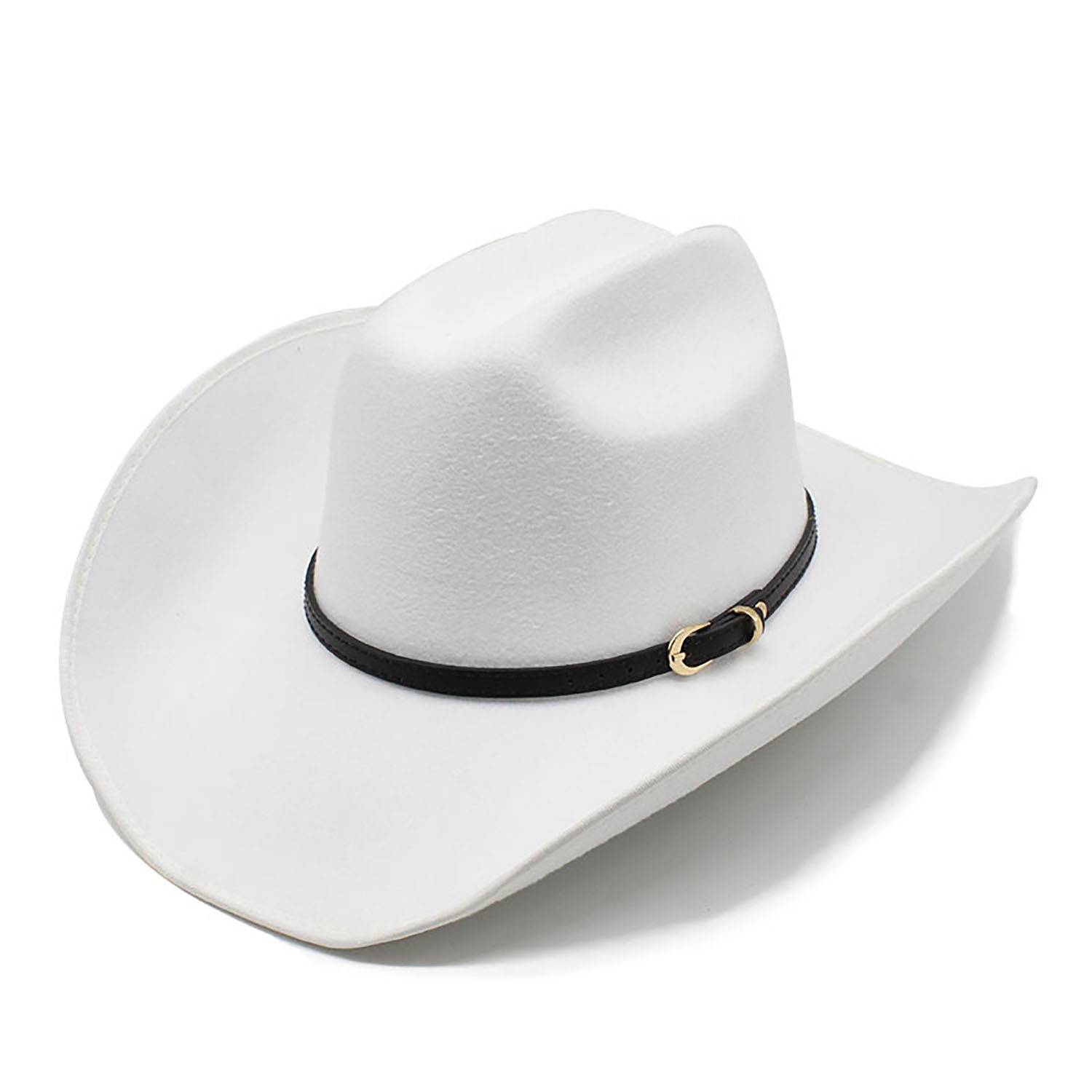 Classic Wool Cowboy Hat with Metallic Buckle 7