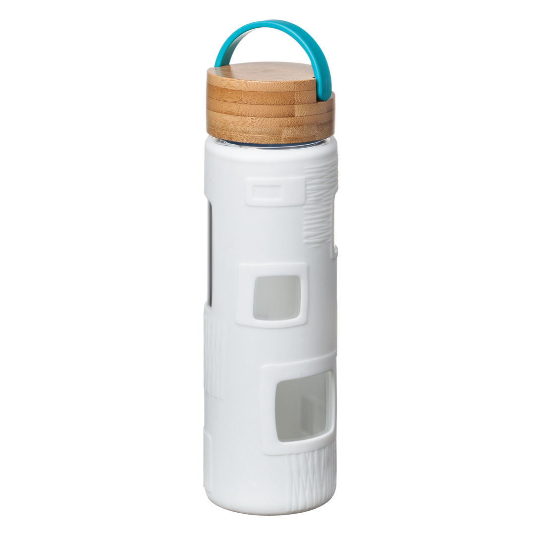 Astral Bottle w/Teal Lid - 22oz, custom glassware with logo imprint 8