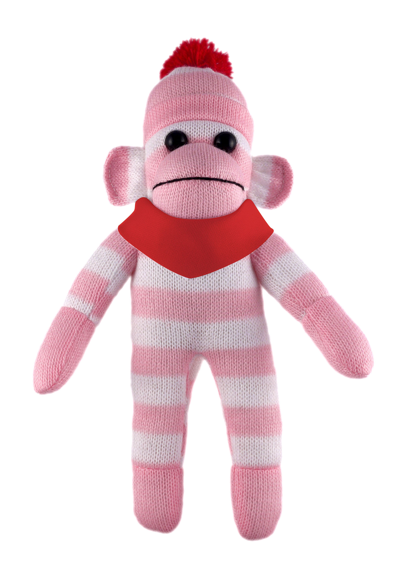 Pink Sock Monkey (Plush) with Bandana 2