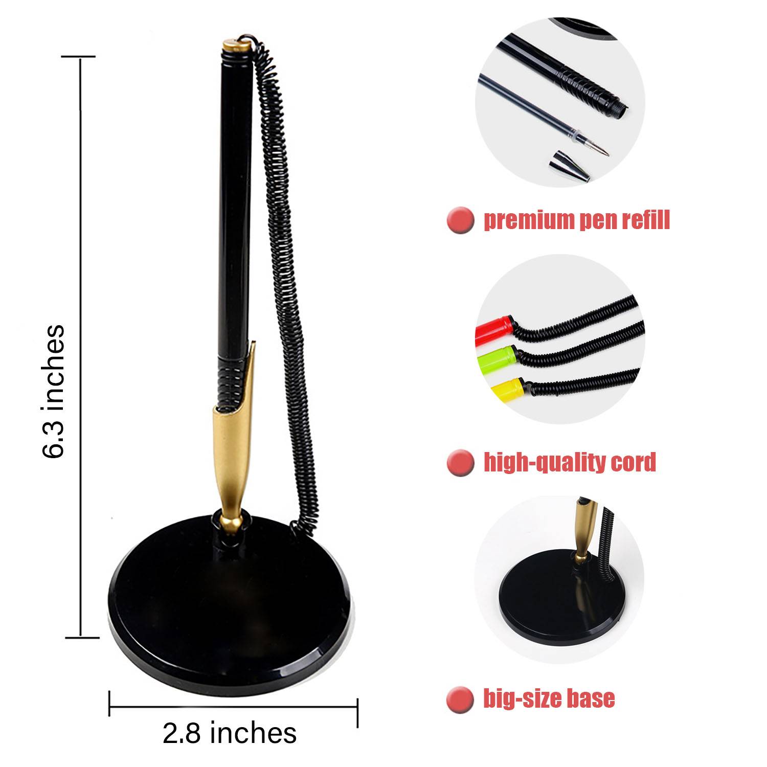 Plastic Secure Cord Counter Pens 3