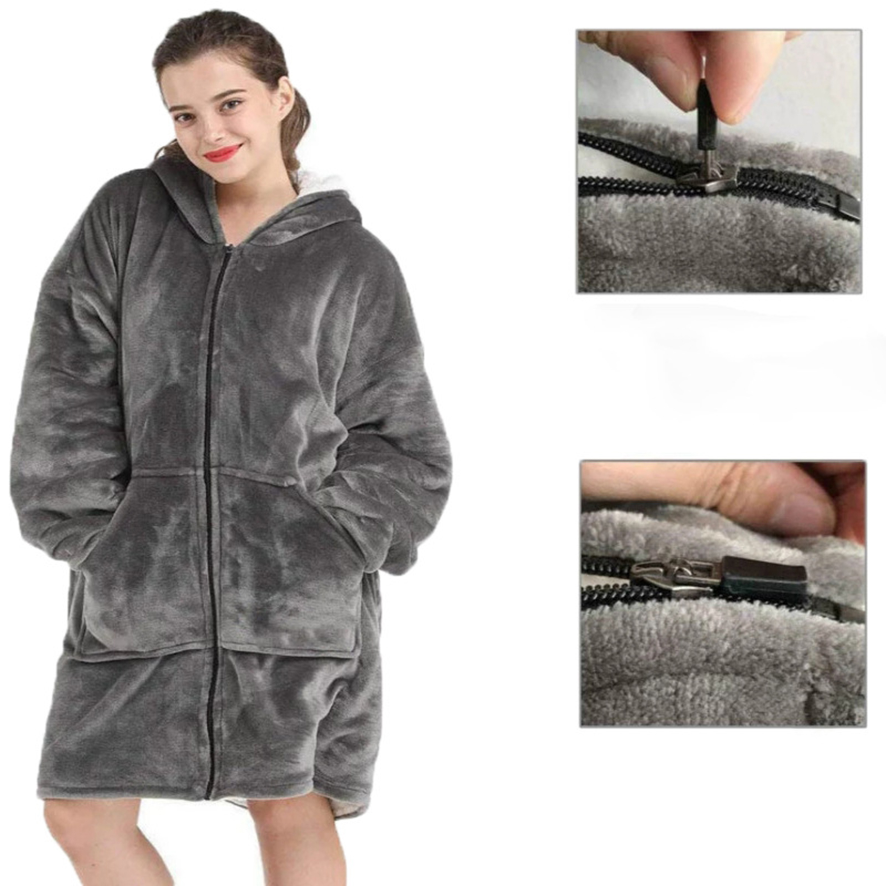 Oversized Comfy Microfiber Wearable Blanket 2