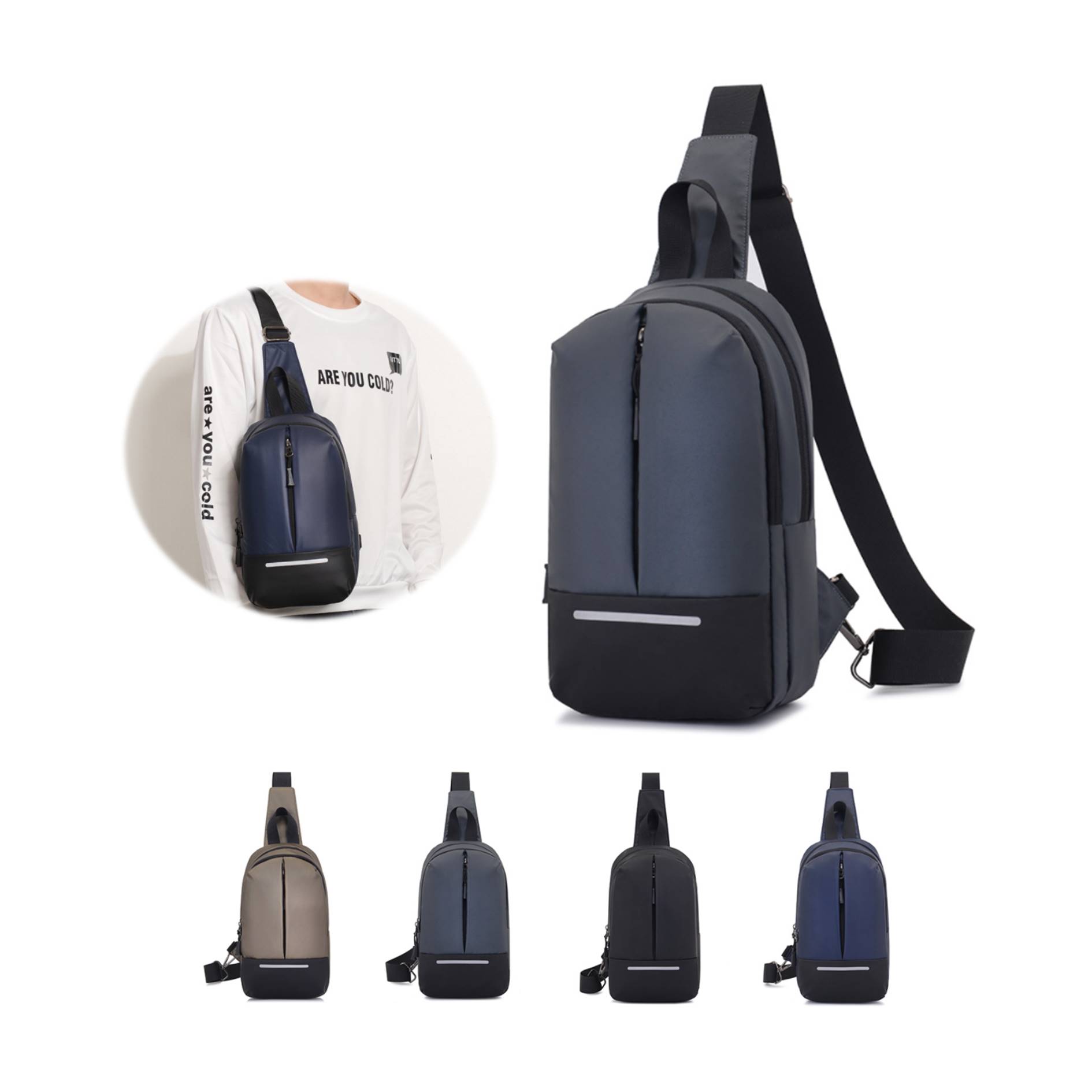 Fashion Men Business Travel Chest Bag 2