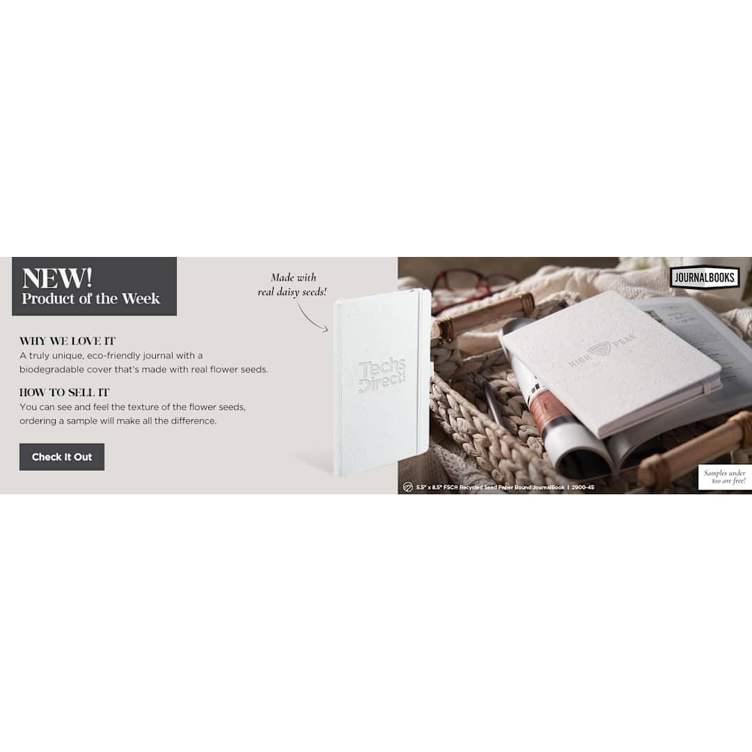 5.5" x 8.5" FSC® Recycled Seed Paper Bound Journal 39